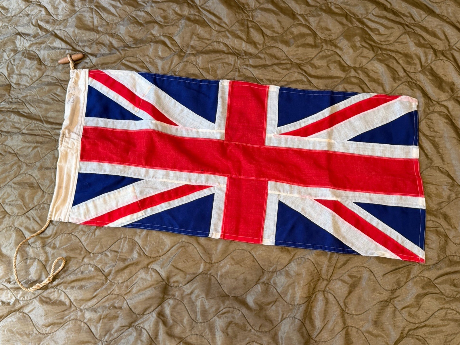 Vintage British UNION JACK Flag - WW2 / 1950s - Wool - Nautical Royal Navy