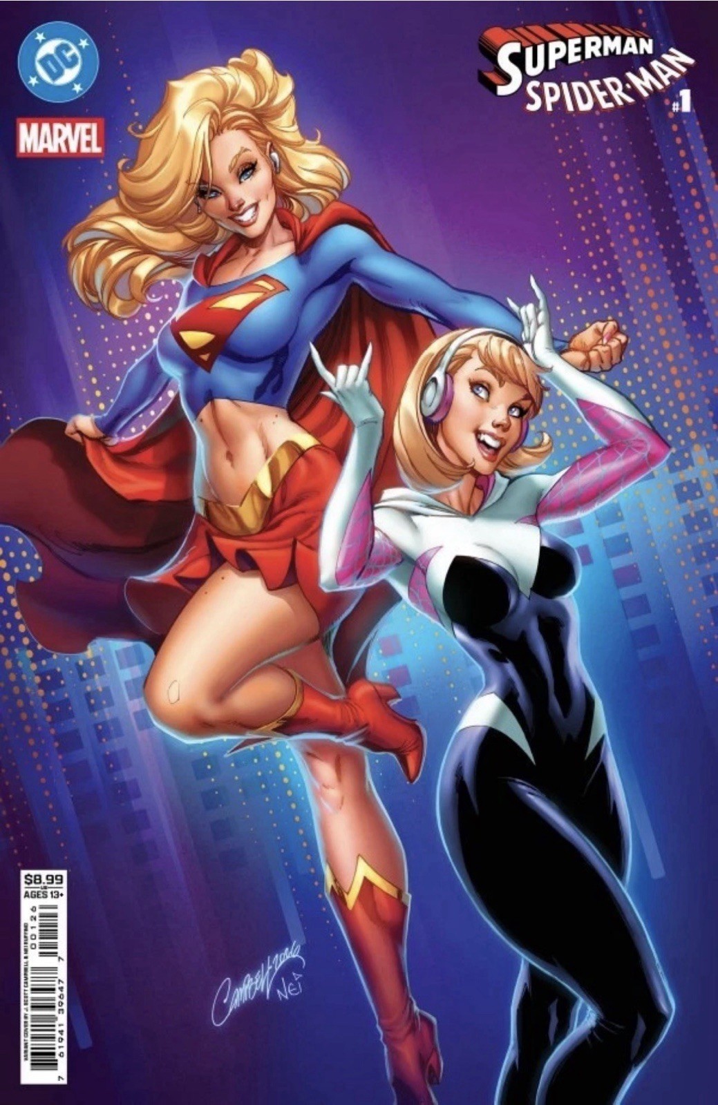 Superman Spider-Man #1 CVR N J Scott Campbell VARIANT 2026 DC MARVEL Superman Spider-Man #1 CVR N J Scott Campbell VARIANT 2026 DC MARVEL