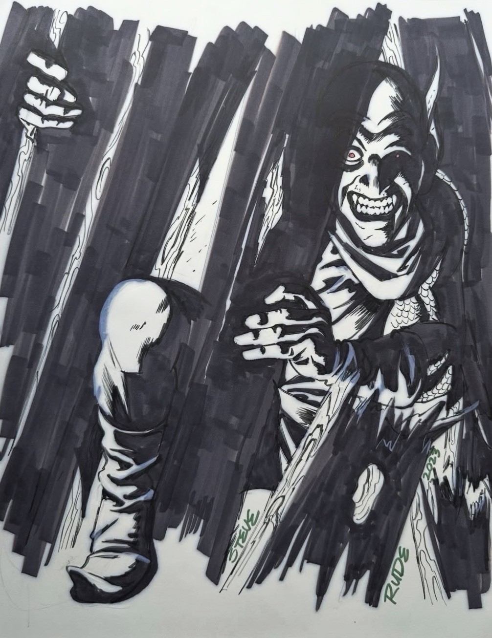 Green Goblin Original Art Steve Rude 11 x 14 Green Goblin Original Art Steve Rude 11 x 14