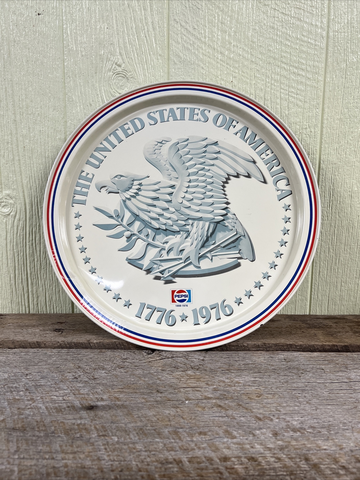 Vintage 1976 Pepsi Cola Metal Serving Tray USA Bicentennial 16”