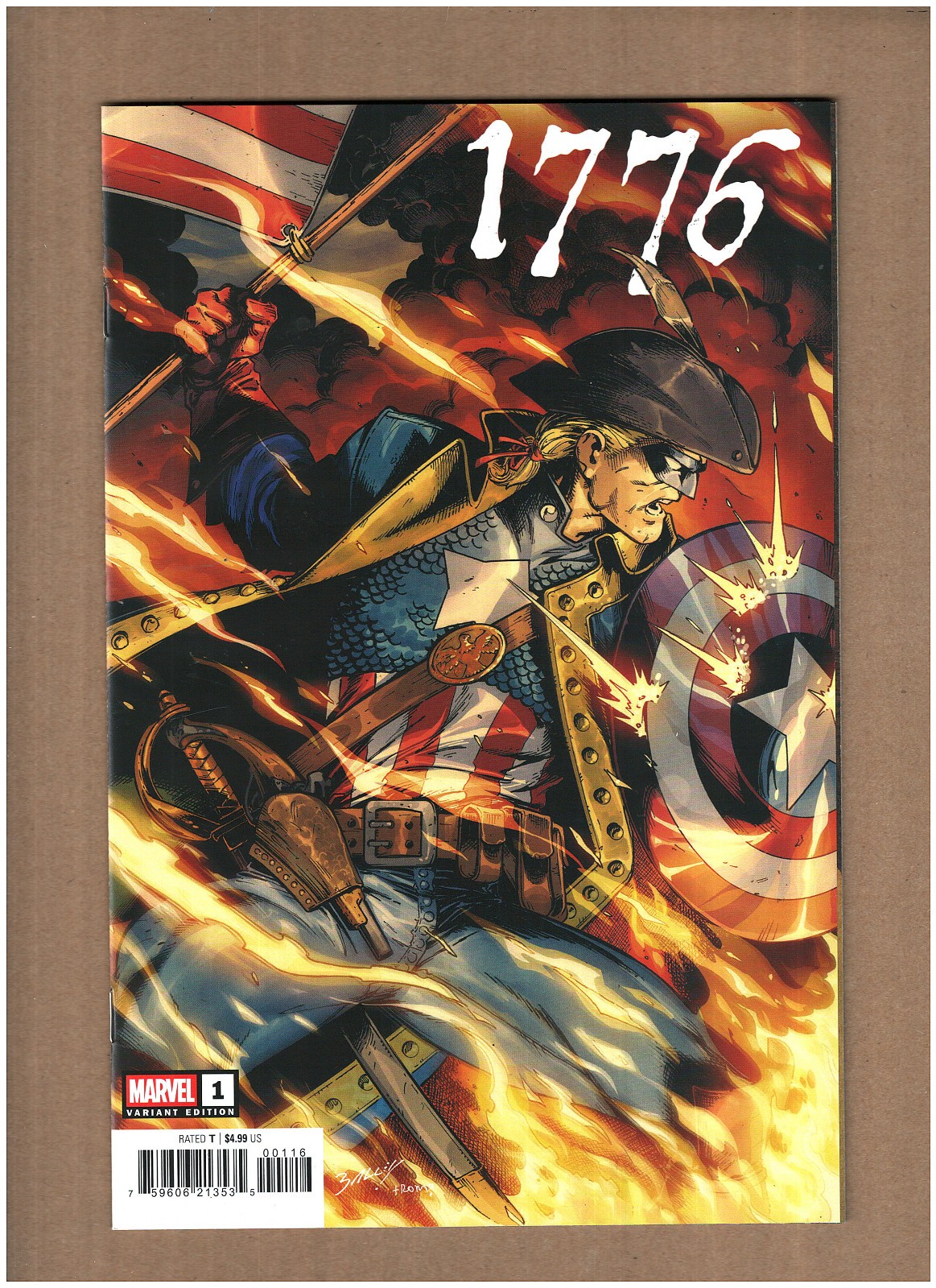 1776 #1 Marvel 2025 Mark Bagley 1:25 Variant CAPTAIN AMERICA NM 9.4