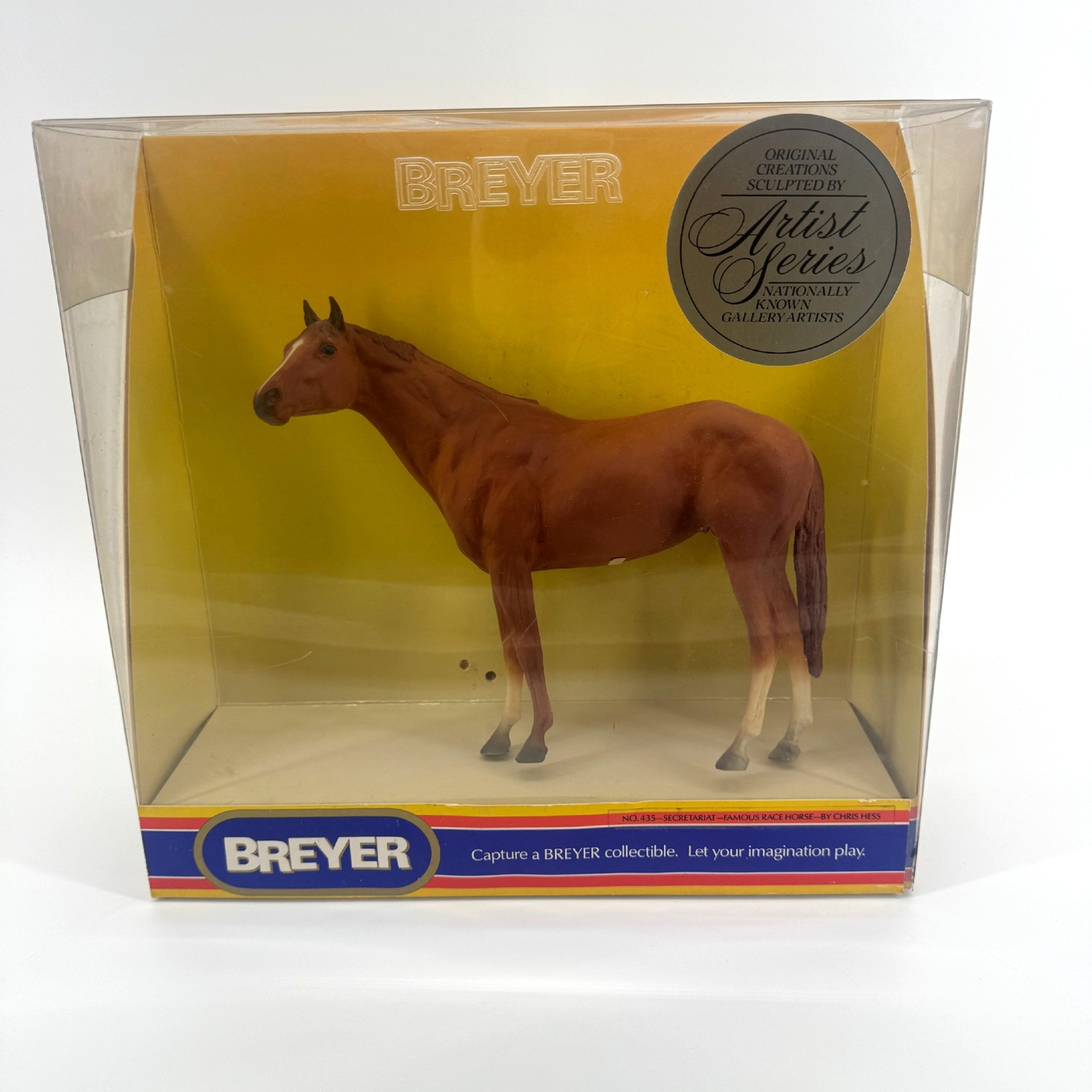 Vintage Breyer #435 SECRETARIAT Sculpted by Chriss Hess IN BOX Famous Race Horse
