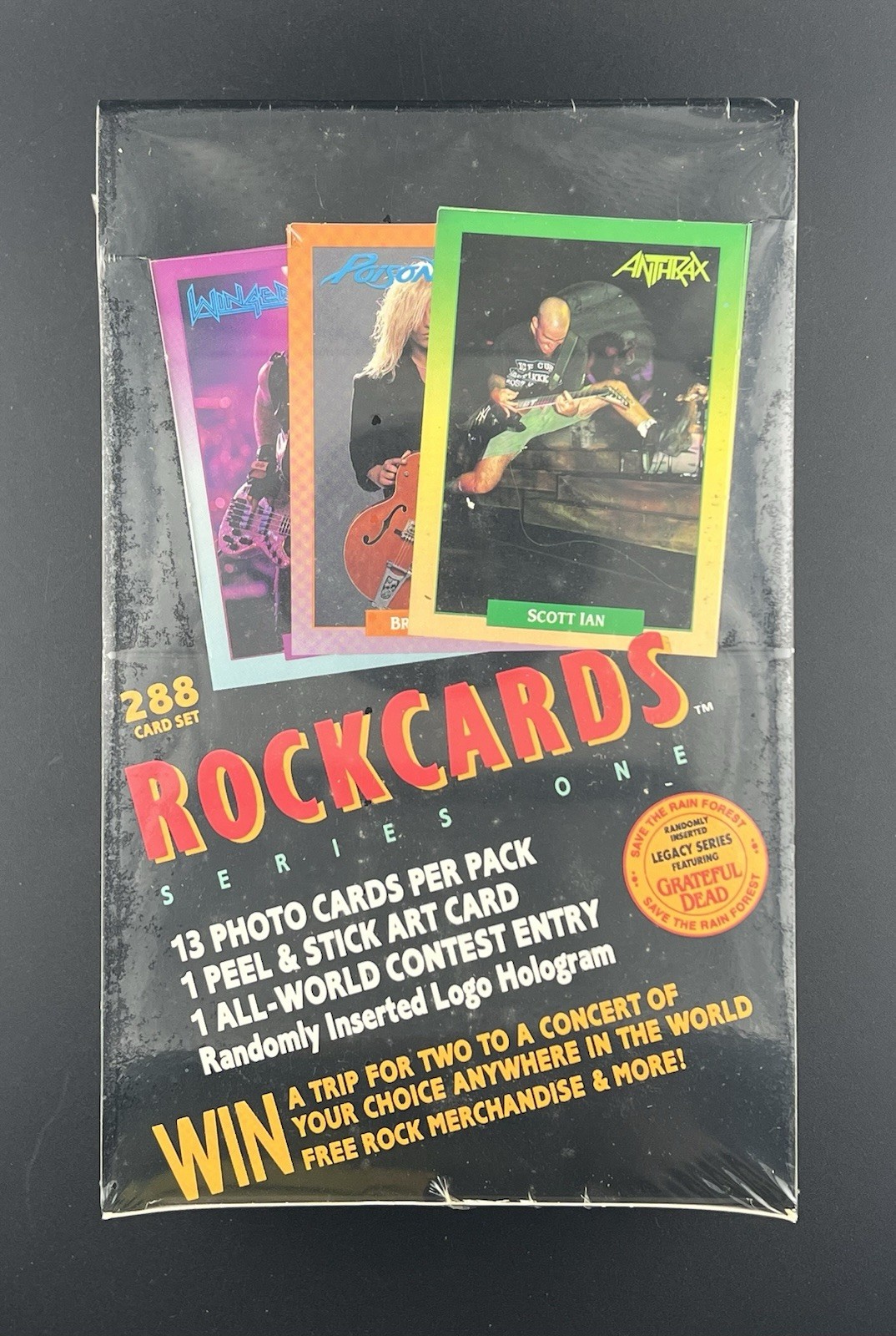 Vintage Rock Cards 1991  NIB Factory Sealed Box w/ 36 packs