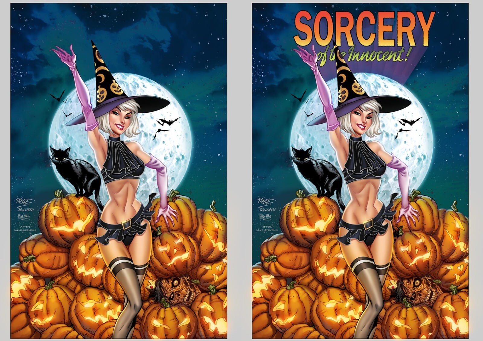 Sorcery of the Innocent 1 Trade/Virgin Variant Set Dave Stevens Homage Halloween