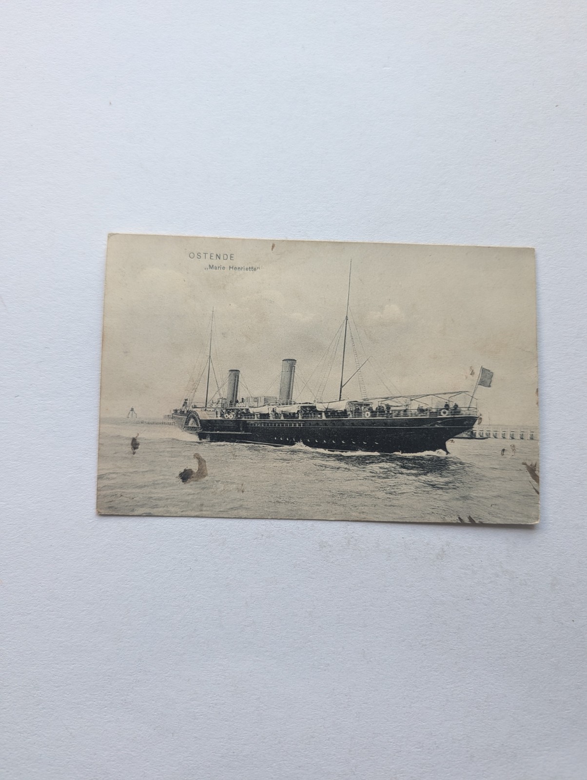 Ostend Postcard Ship Marie-Henriette 
