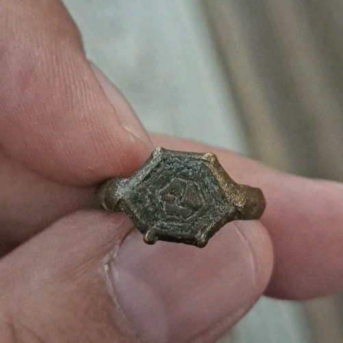 Early Islamic Bronze Signet Ring Shiite Inscription Ali Fatimid Period Shiite
