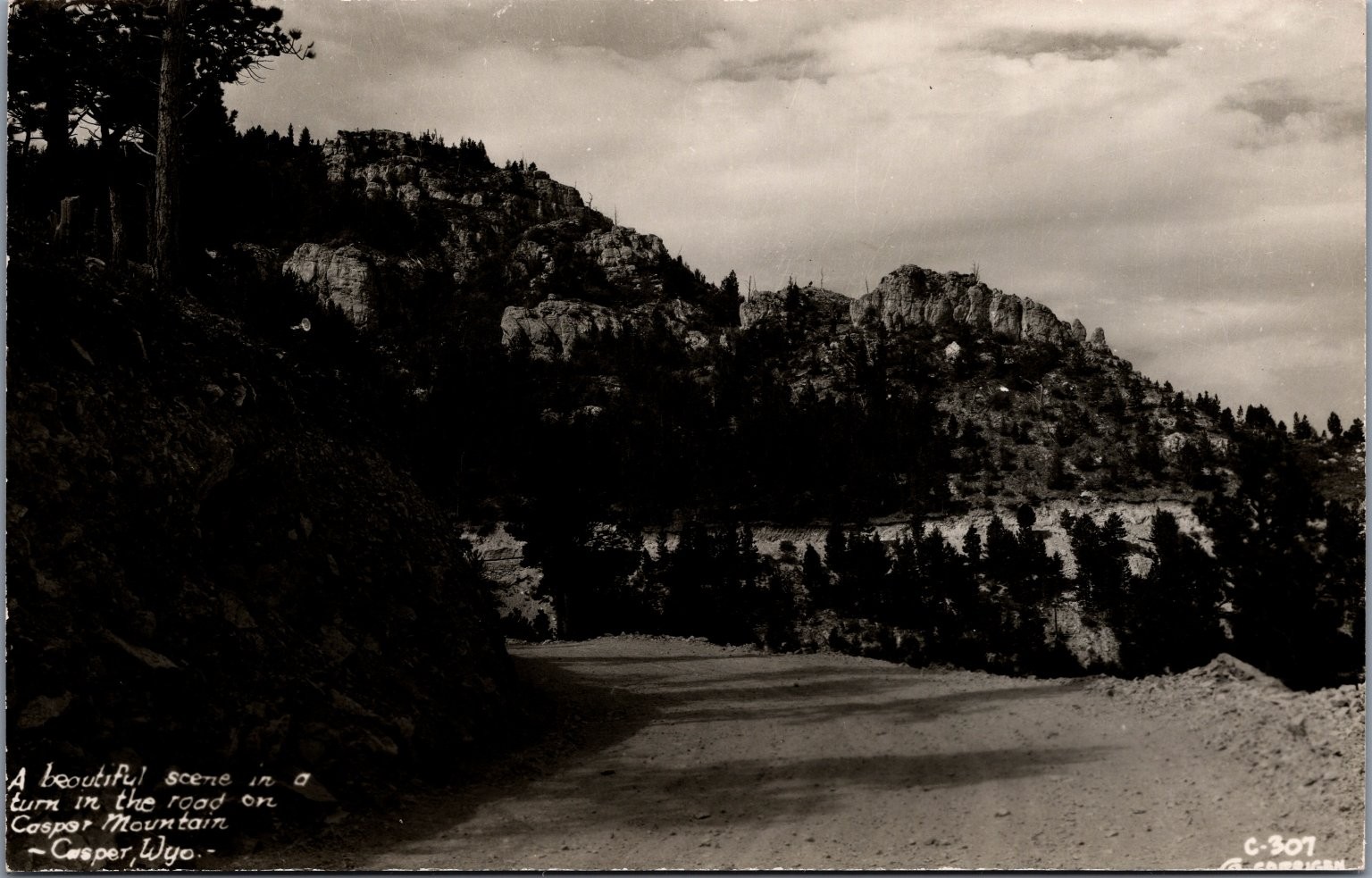 Casper Mountain Wyoming RPPC c1910s Real Photo Postcard C-307 Vintage