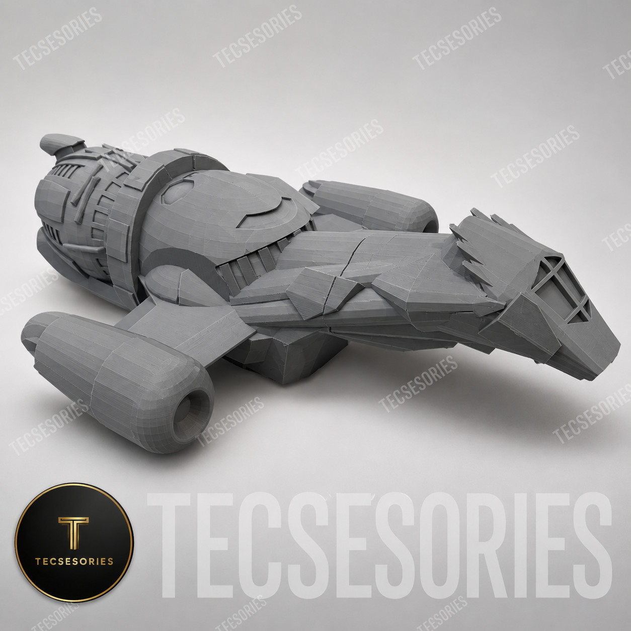 Firefly Serenity 24in Grey Fully Assembled 3D Printed Ship Display Model