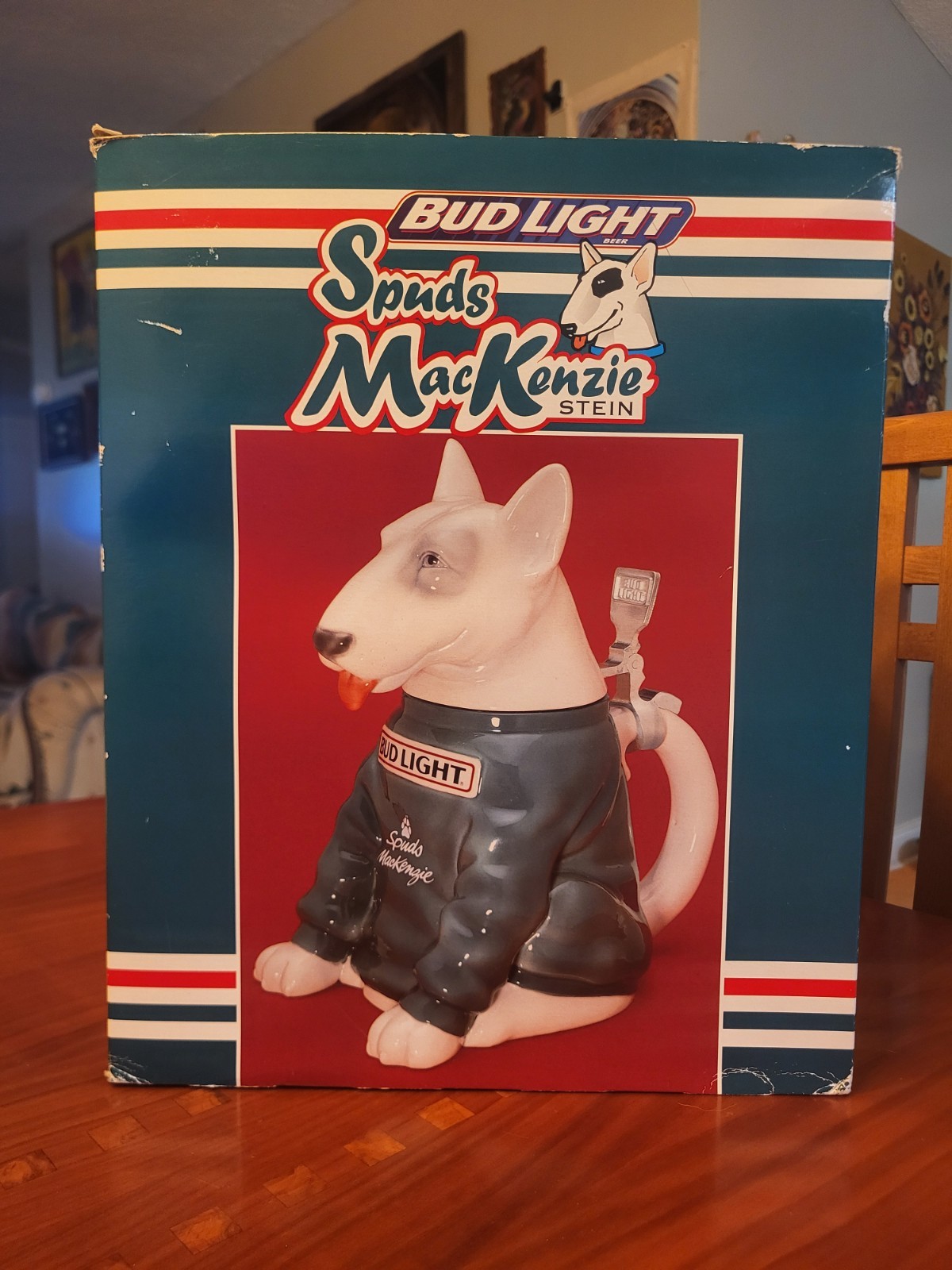 SPUD MACKENZIE BUD LIGHT STEIN WITH ORIGINAL BOX SPUD MACKENZIE BUD LIGHT STEIN WITH ORIGINAL BOX