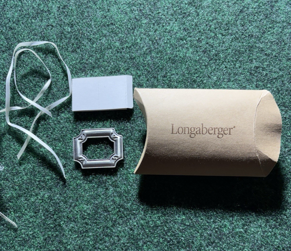 Longaberger 2003 canister Pewter Label Tie On #20797 NEW flour sugar tea