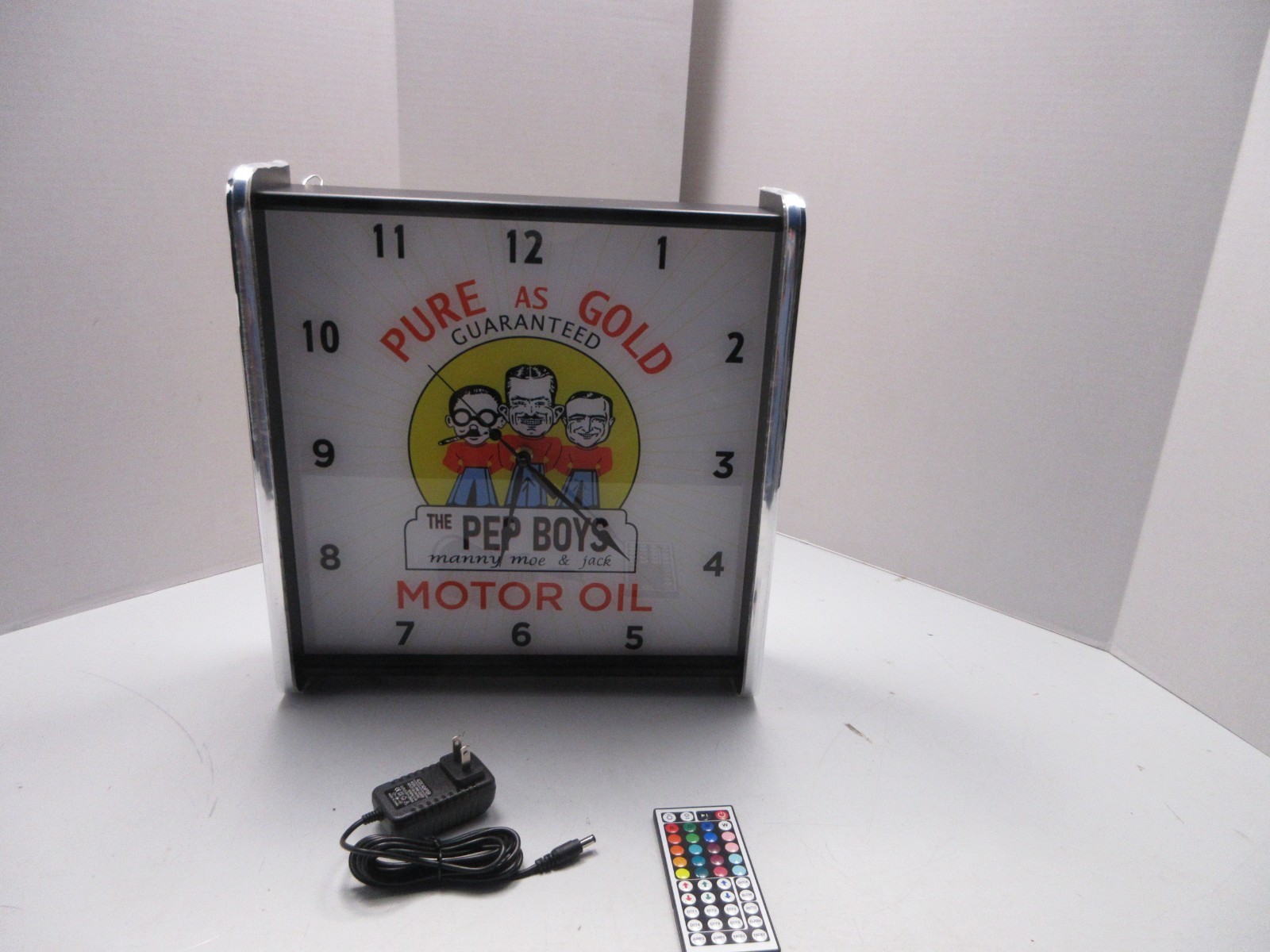 Pep Boys LED light up Advertising wall clock Brand New Pep Boys LED light up Advertising wall clock Brand New