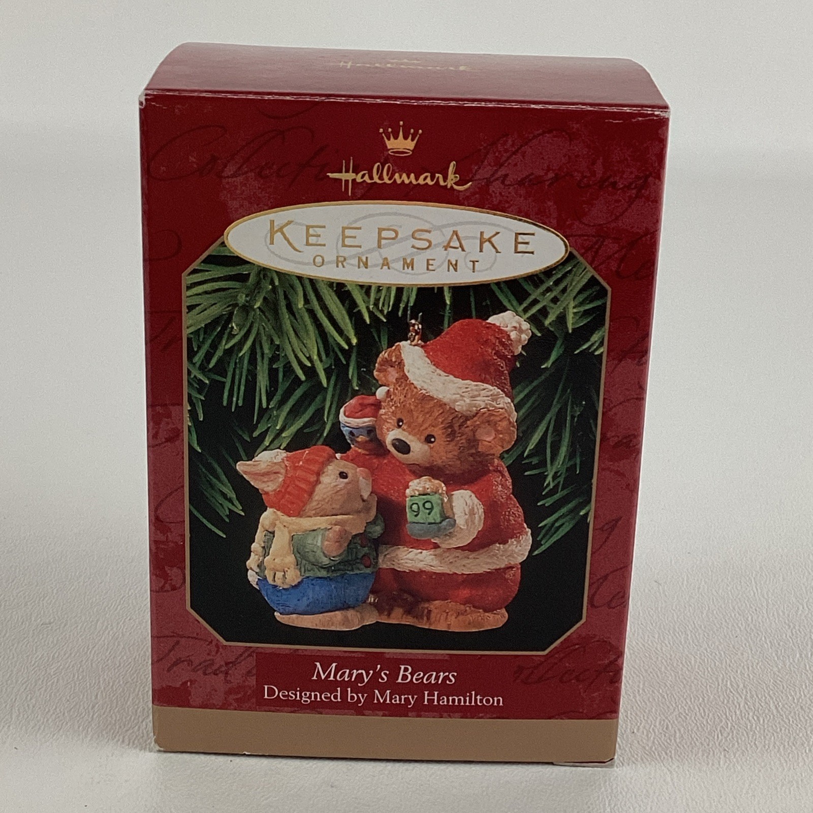 Hallmark Christmas Tree Ornament Mary\'s Bears Vintage 1999 Handcrafted Mouse