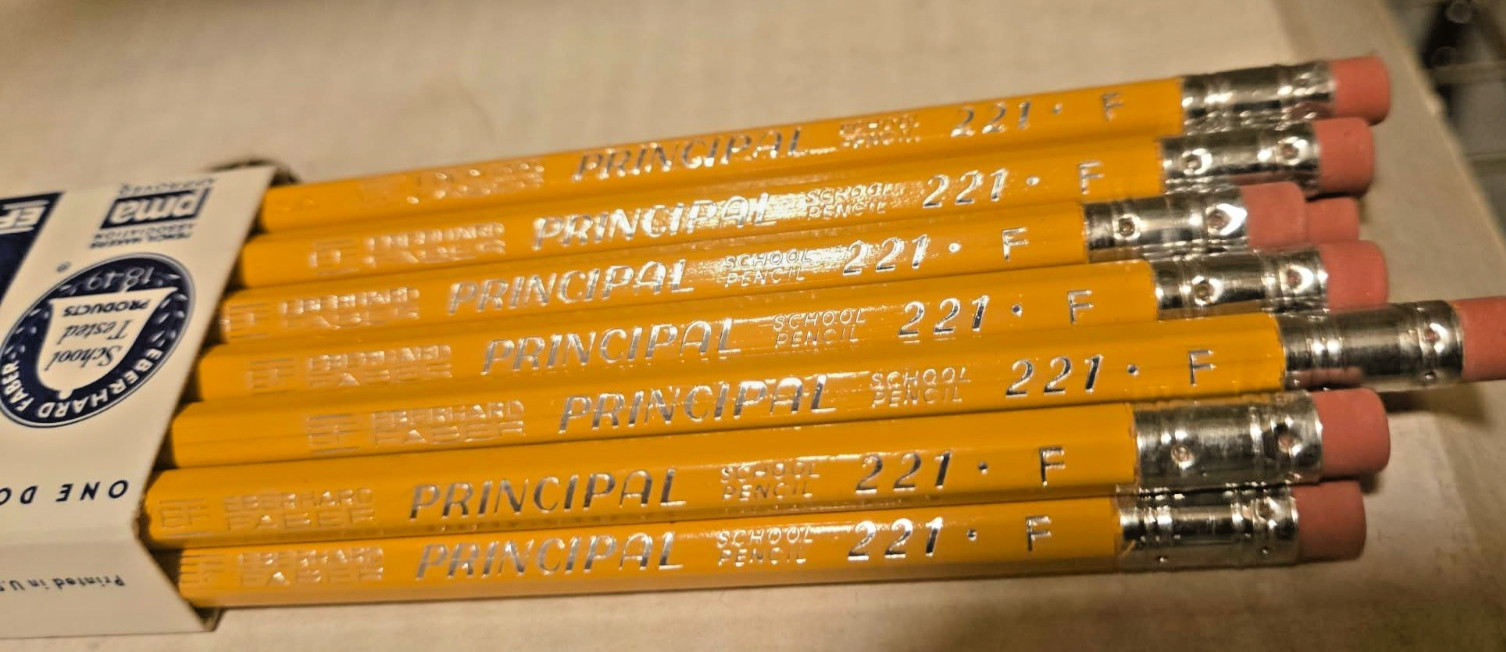 Full Box 72 Vintage Eberhard Faber Prinicpal 221-F School Pencils Brand New NOS