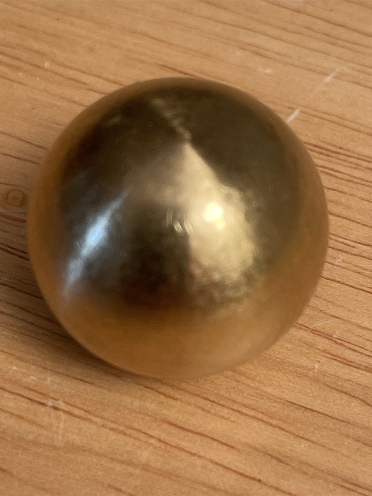 1  1/8 UNFINISHED BRASS BALL WITH 3/8\