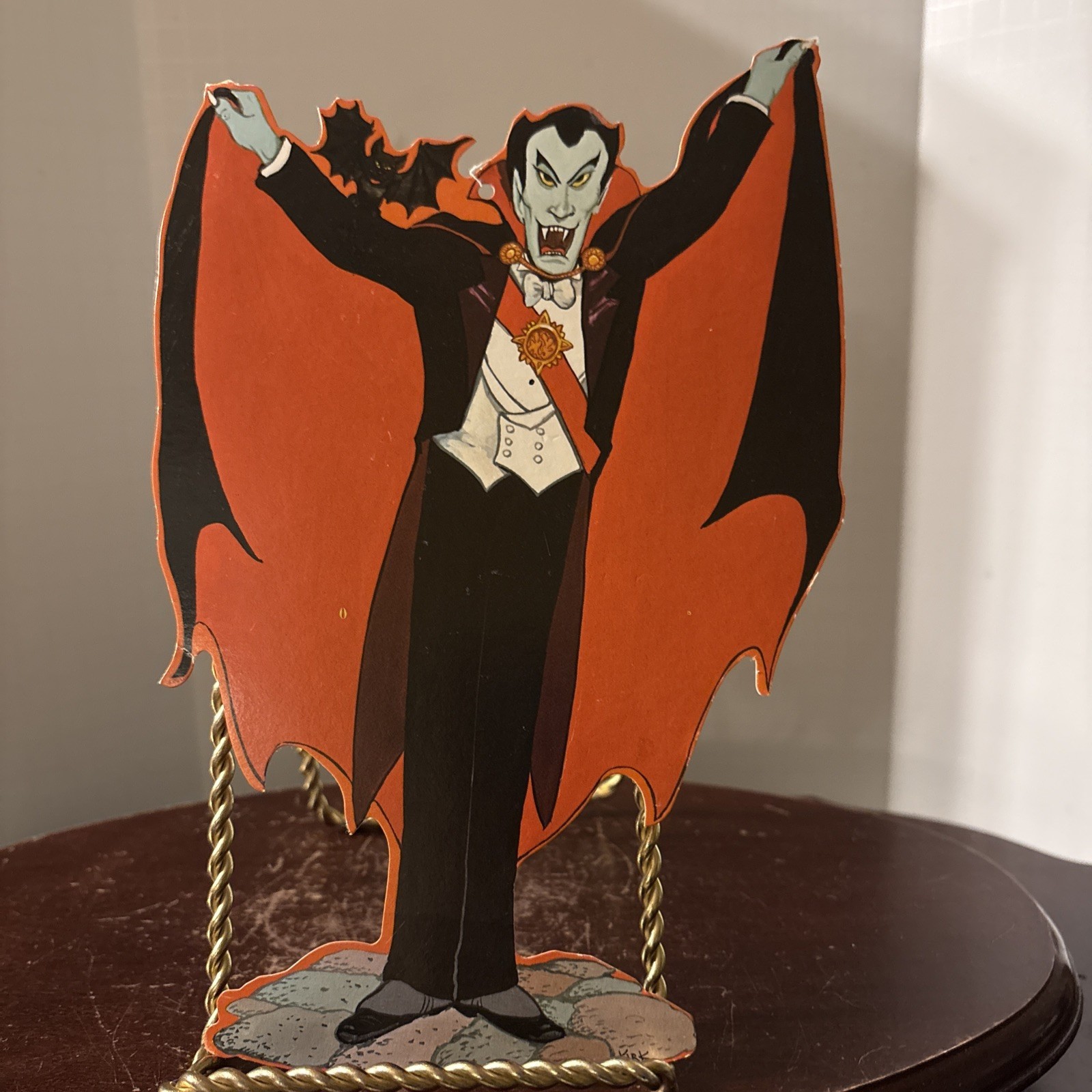 Vintage Count DRACULA DOUBLE SIDED WALL DECORATION BY KIRK