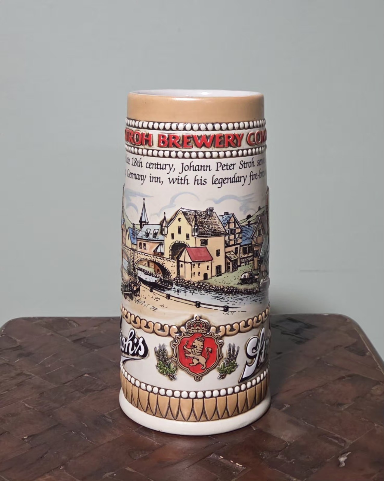 Vintage Stroh's Beer Stein Mug Germany Brazil 48609