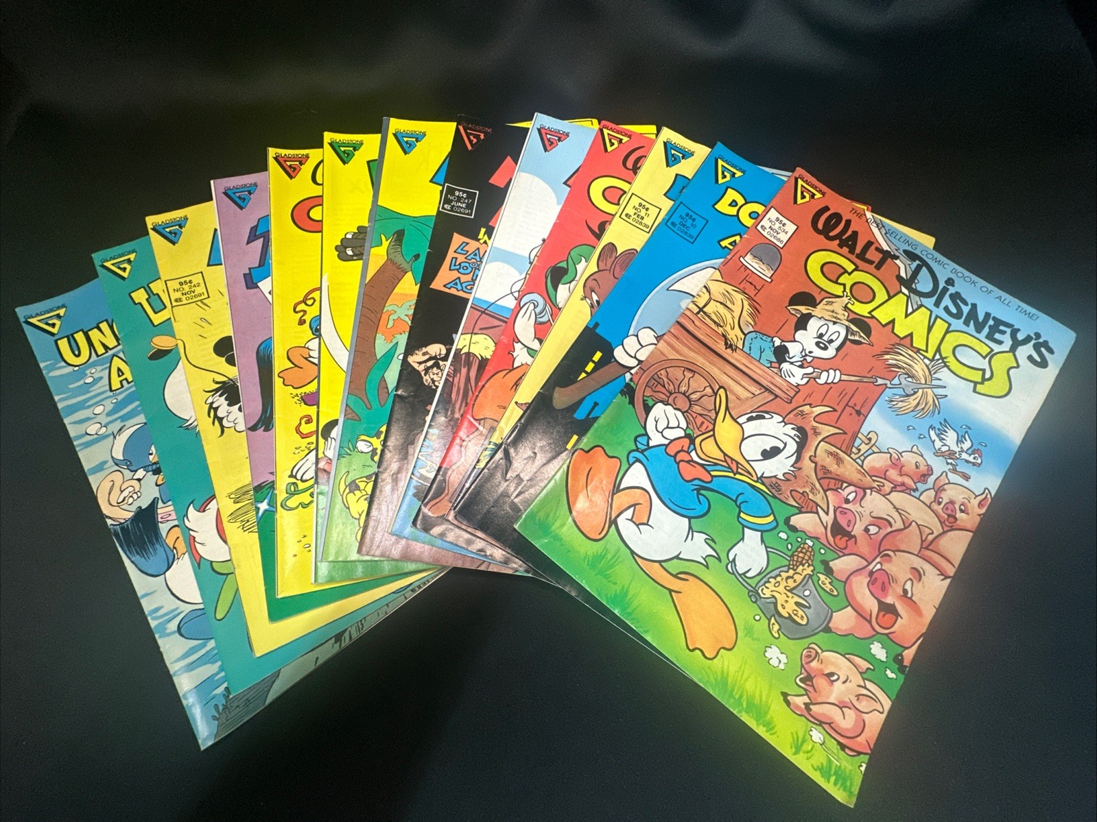 13 Vintage Disney Comics Lot 1987-1988 Gladstone Mickey Donald Scrooge
