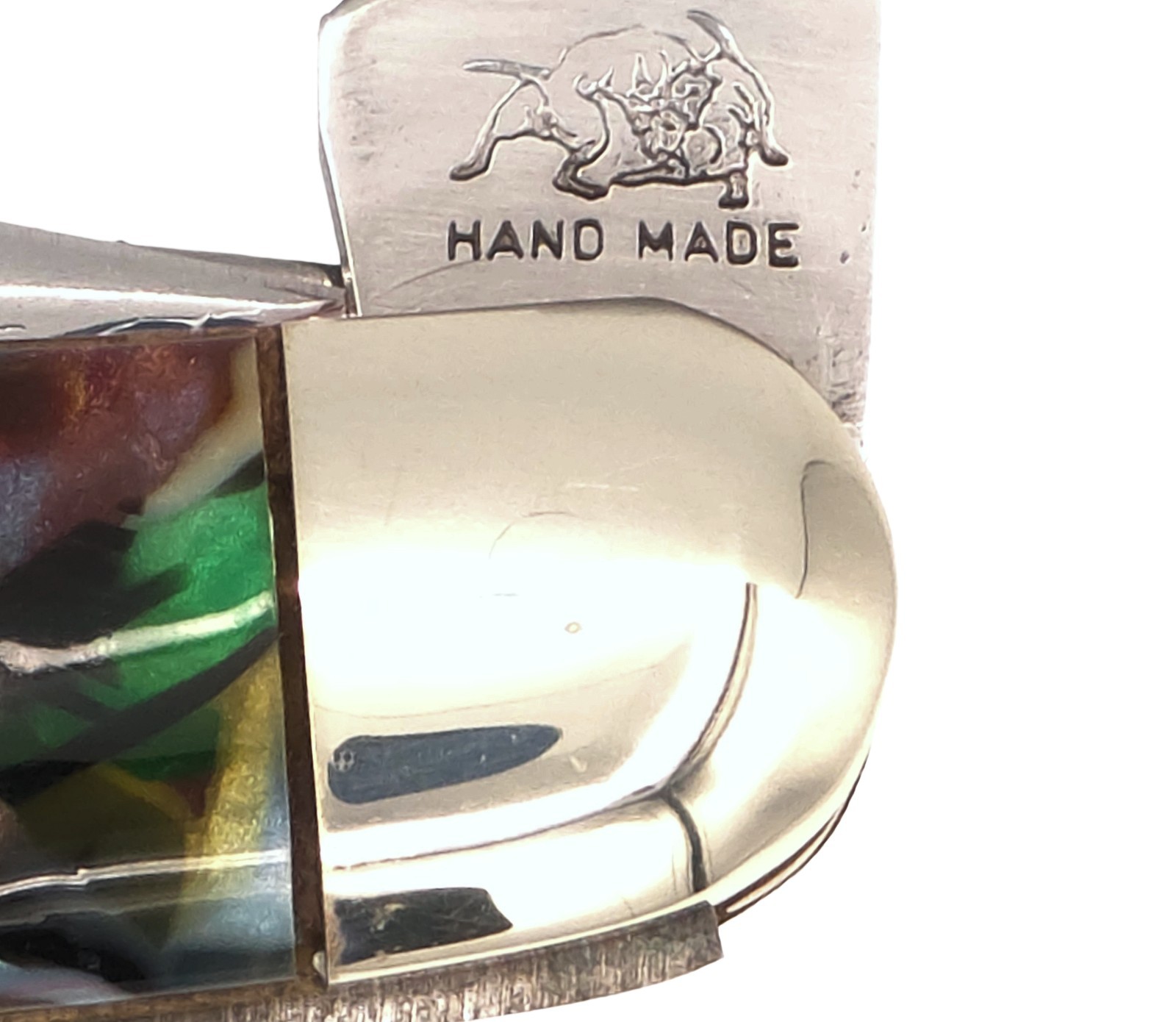 Bulldog Brand Pit Bulls Whittler Celluloid Solingen Used
