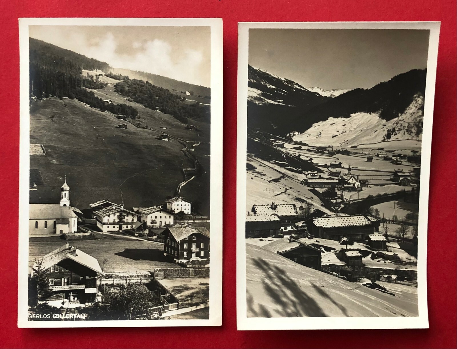 2 x Photo Postcard Gerlos in Tyrol around 1930 Local Views with Winter View (90415 2 x Photo Postcard Gerlos in Tyrol around 1930 Local Views with Winter View (90415