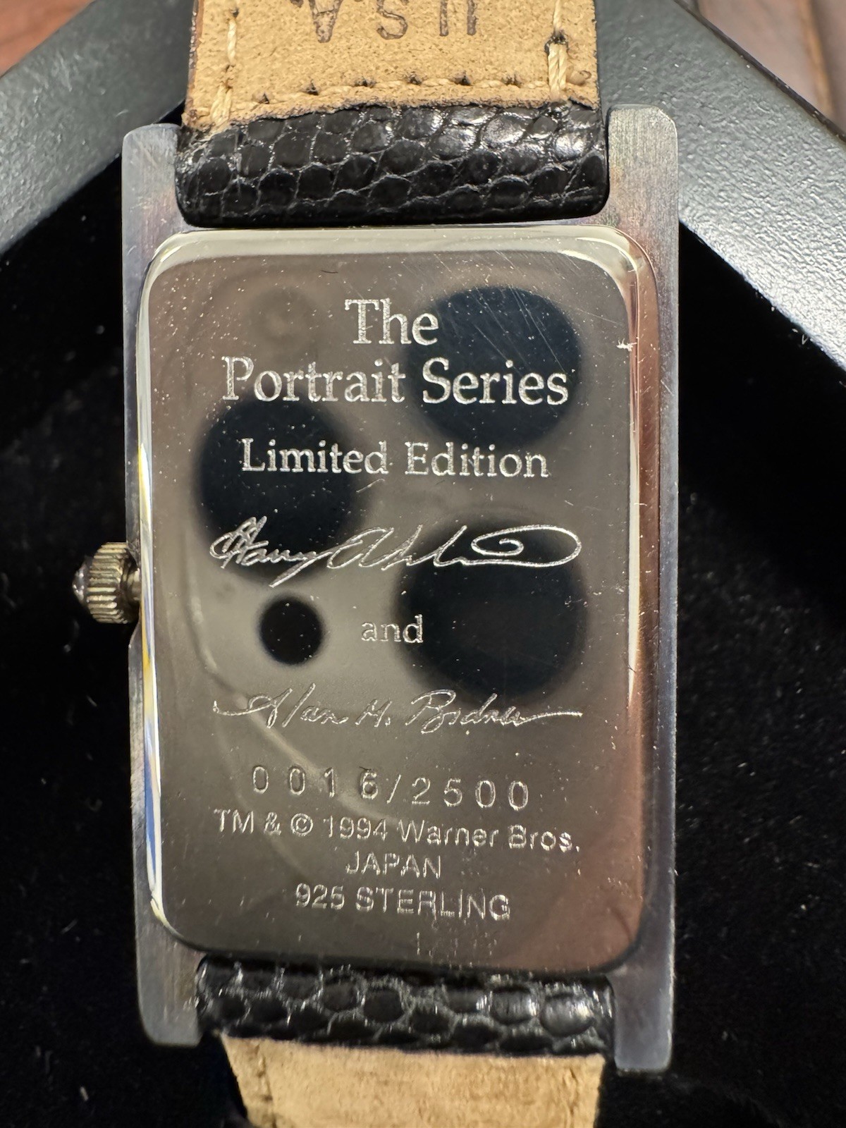 Warner Bros. Portrait Series Character Watch 925 Sterling Silver Rare Bugs Bunny
