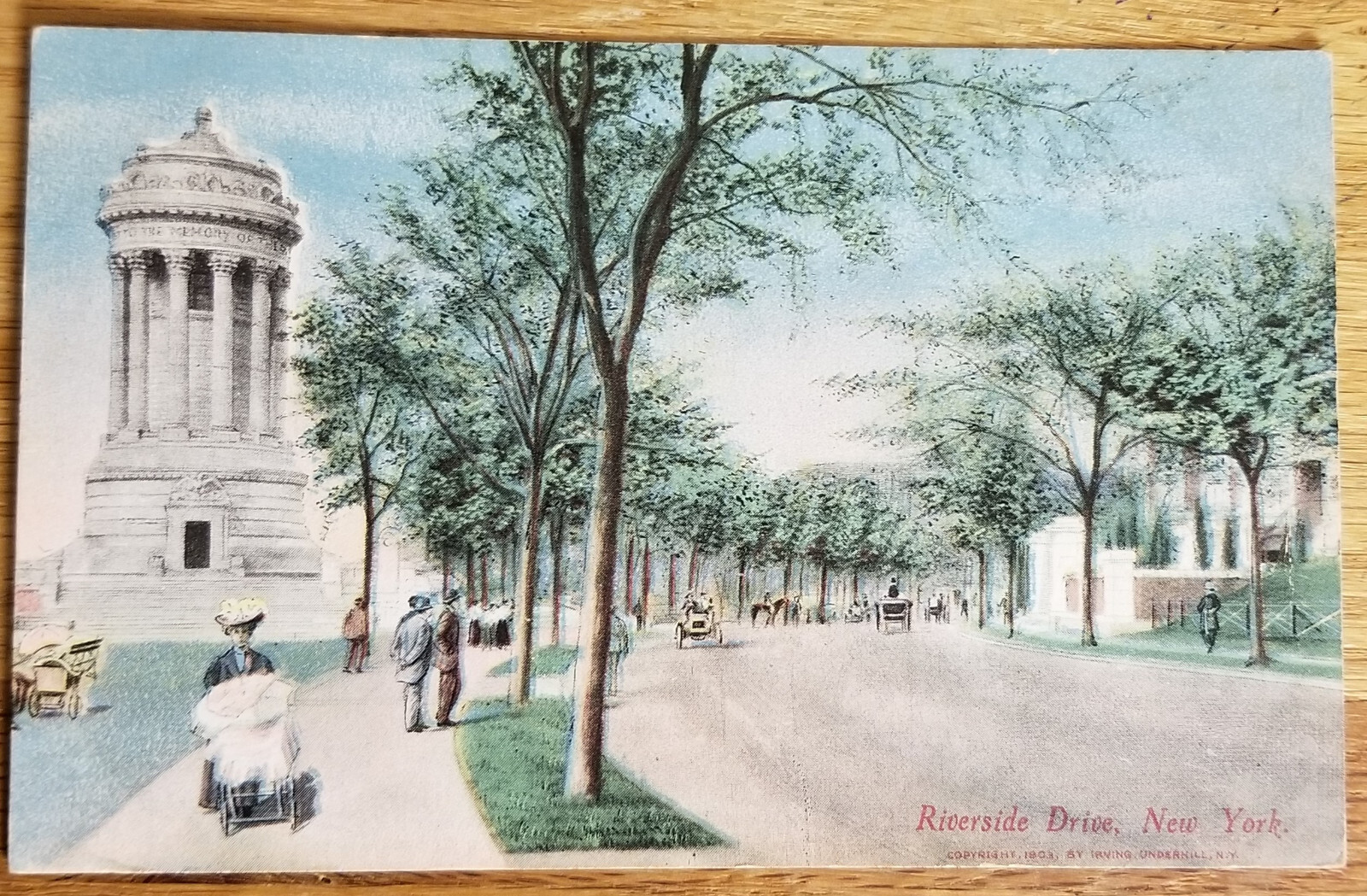 Riverside Drive New York City NY Postcard 1912  Irving Underhill