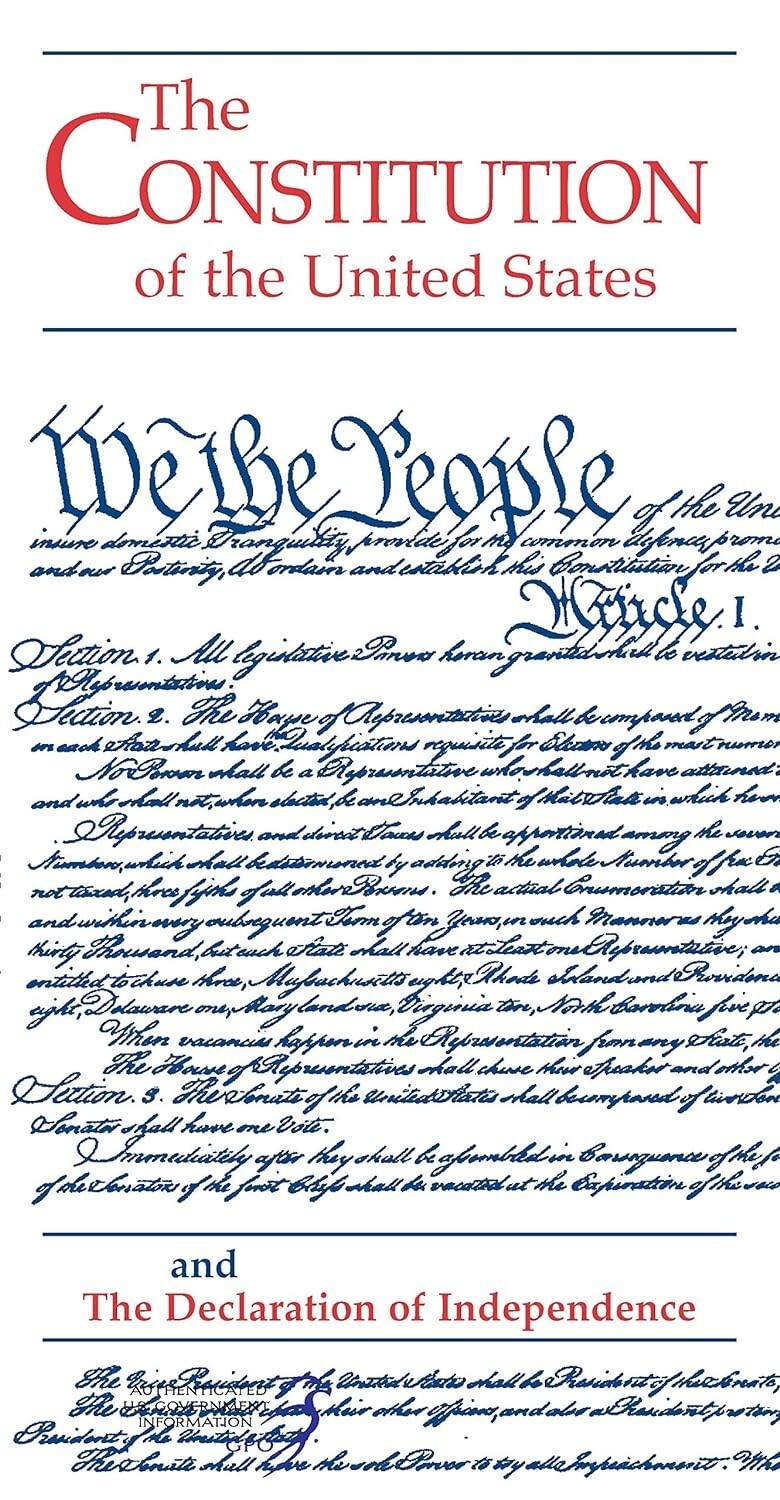 Constitution of the United States and the Declaration of Independence Booklet Constitution of the United States and the Declaration of Independence Booklet
