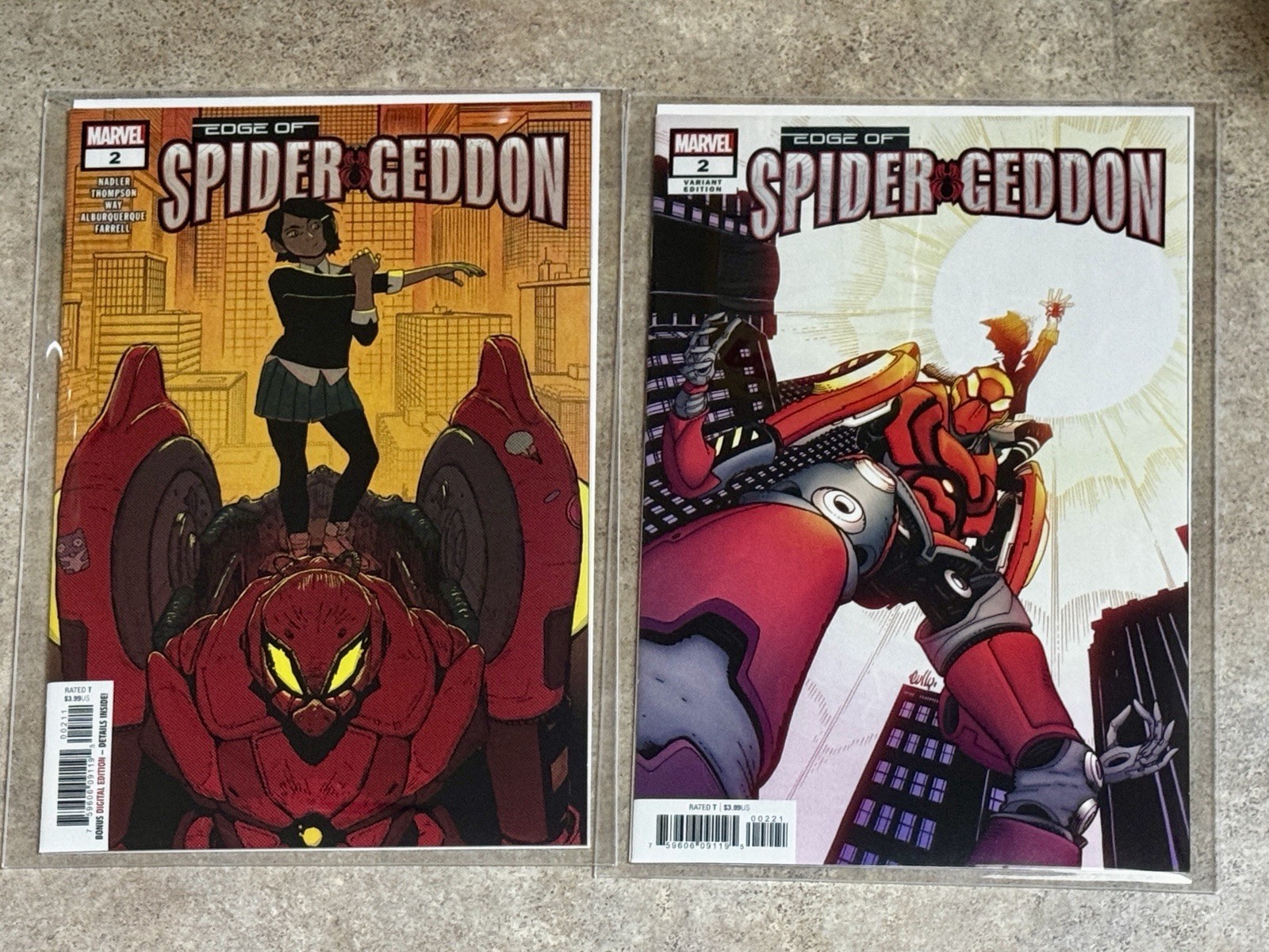 Edge of Spider-Geddon #2 Reg & Variant Cover - 1st App Addy Brock - NM+