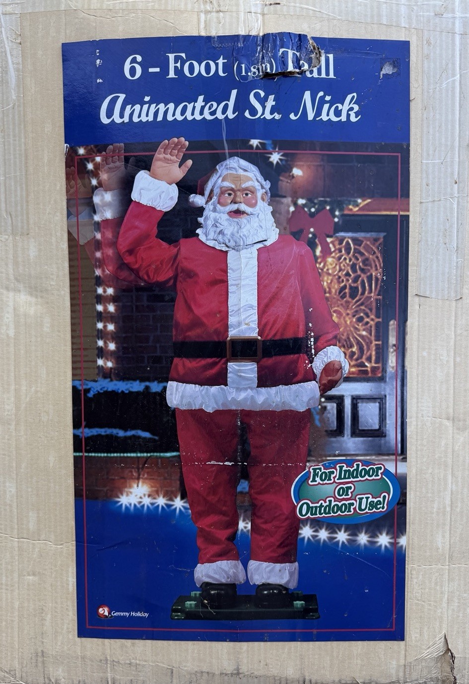 Gemmy Life Size NIB 6ft Animated Singing Waving Christmas Talking Santa
