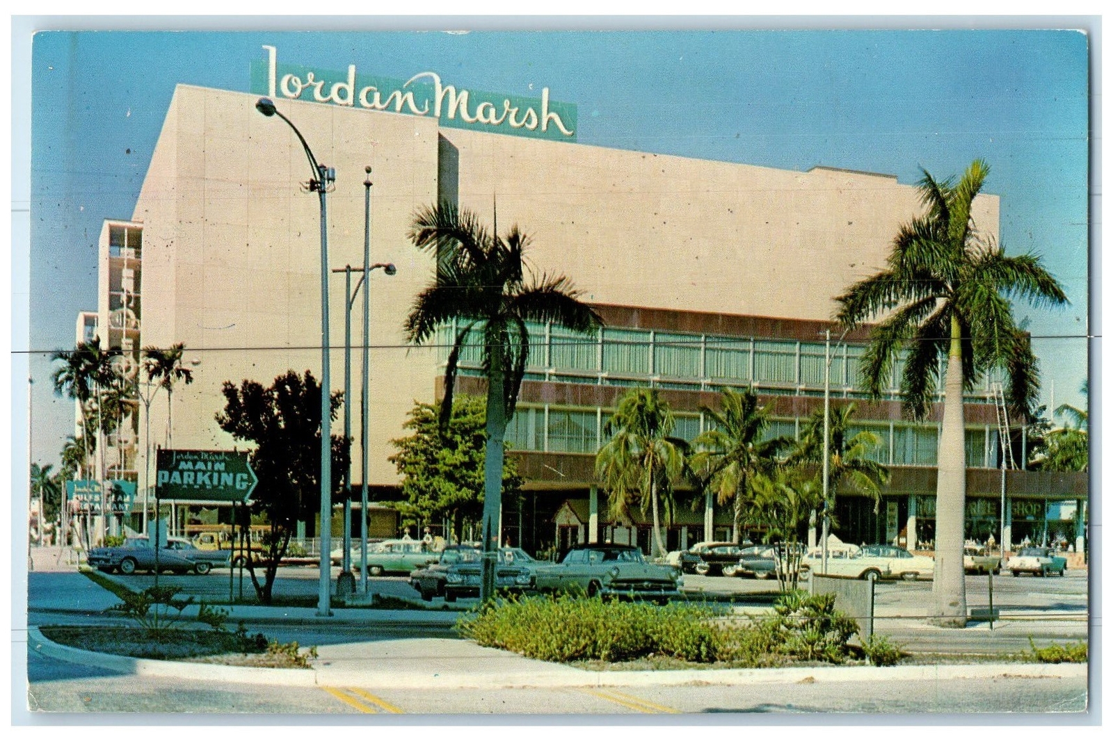 c1950's Jordan Marsh Miami's Great Store Classic Cars Miami Florida FL Postcard c1950's Jordan Marsh Miami's Great Store Classic Cars Miami Florida FL Postcard