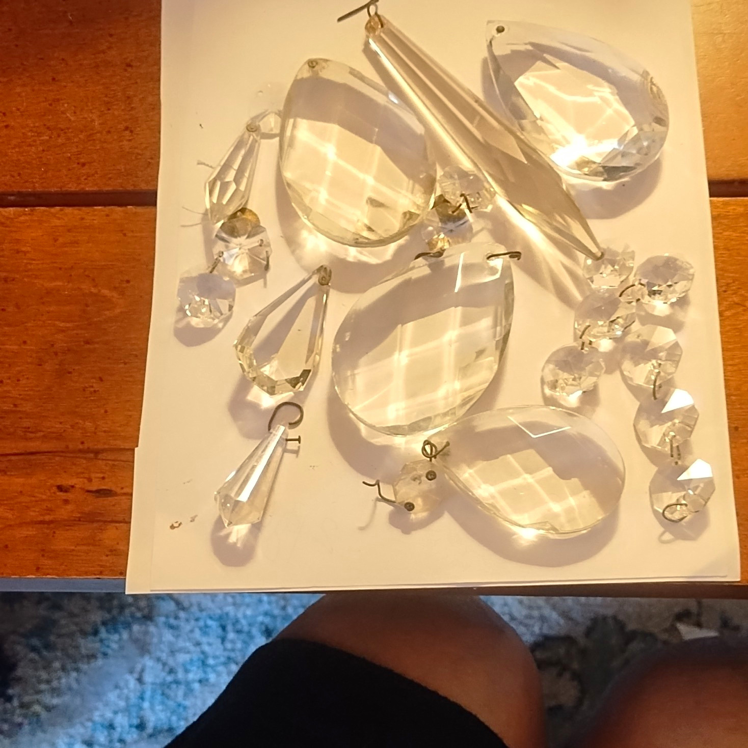 Mixed lot Clear Faceted Chandelier Crystals Prisms & Drops Lot Replacement Parts Mixed lot Clear Faceted Chandelier Crystals Prisms & Drops Lot Replacement Parts