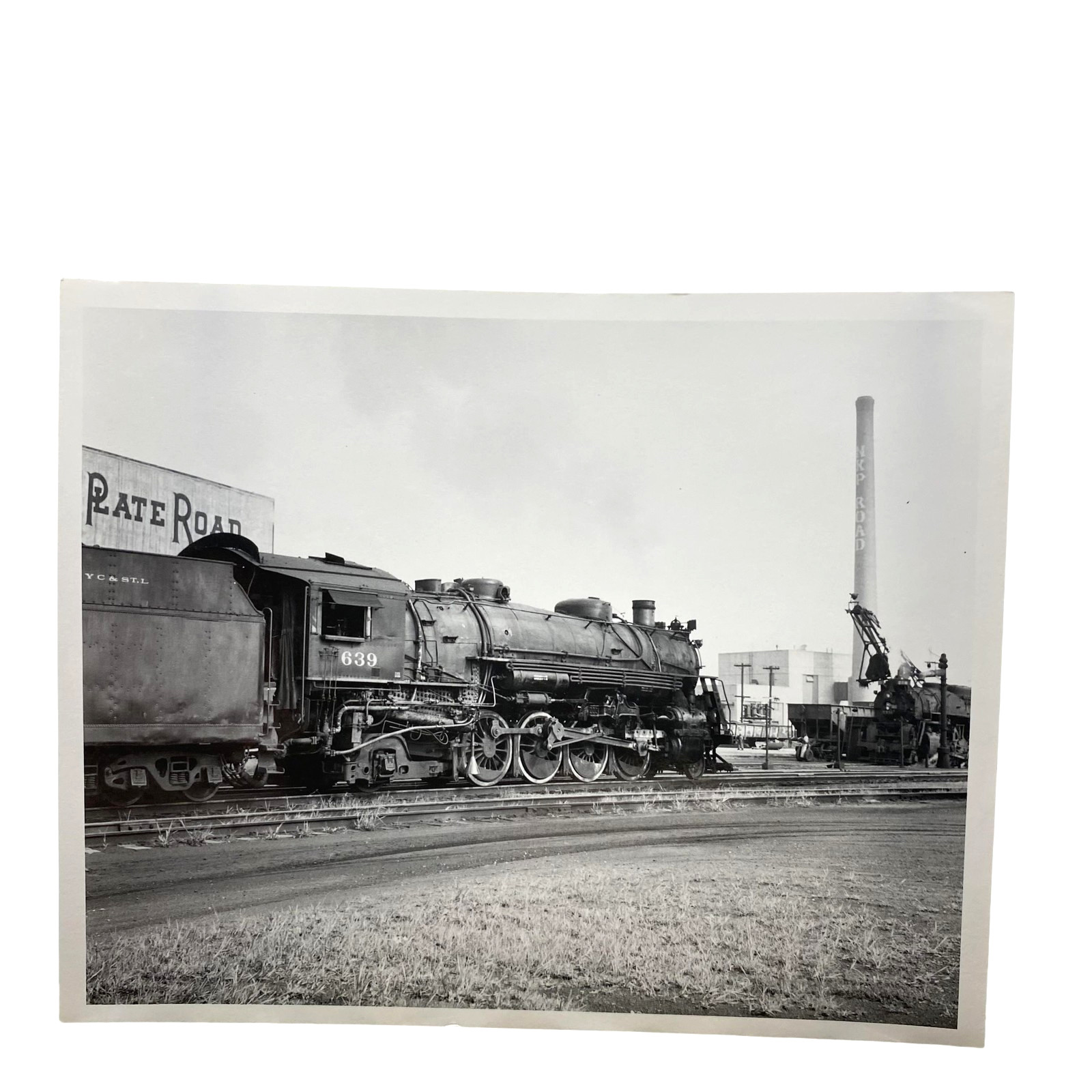 Vintage Nickel Plate Road 639 Steam Locomotive Photo 4x5 B&W Gelatin Orig
