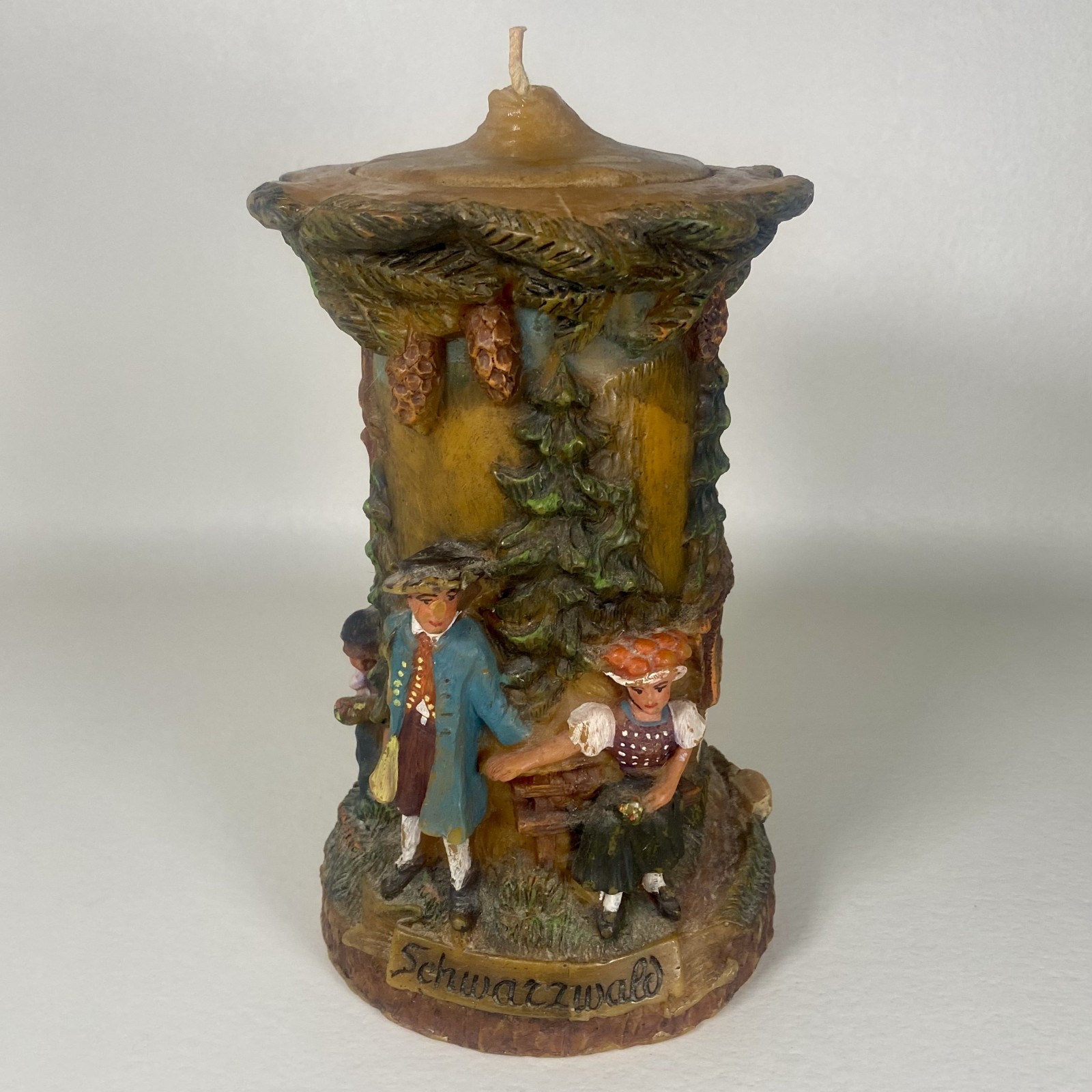 Vintage Johann Gunter Schwarzwald Black Forest Wax Candle 8.5
