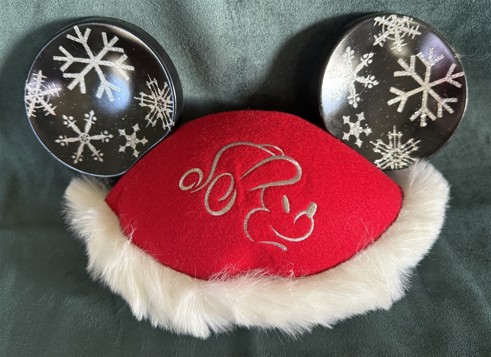 Disneyland HOLIDAY SANTA MICKEY MOUSE Ears Adult MINT