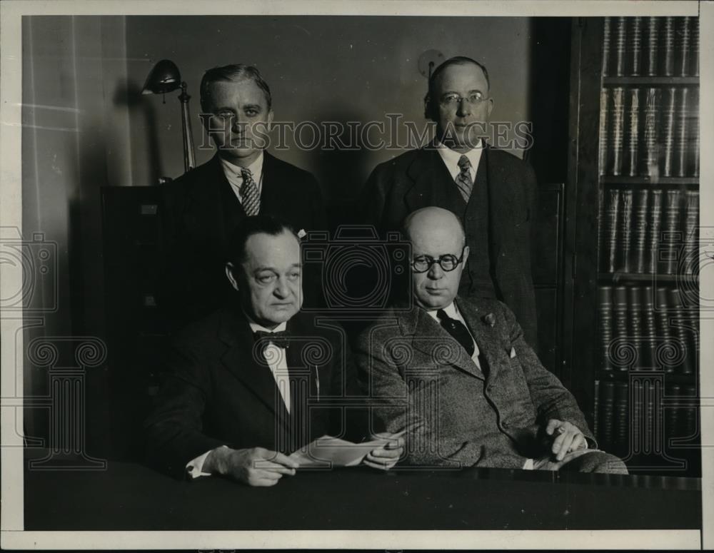 1923 Press Photo Cong Fred LEhlbach, JE Nelson, LM Black Jr,CR Chindblom