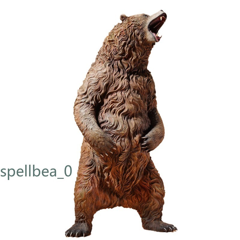 NEW JXK 1/6 Fierce Brown Bear Figure Animal Model Scene GK Decoration Gift Toys