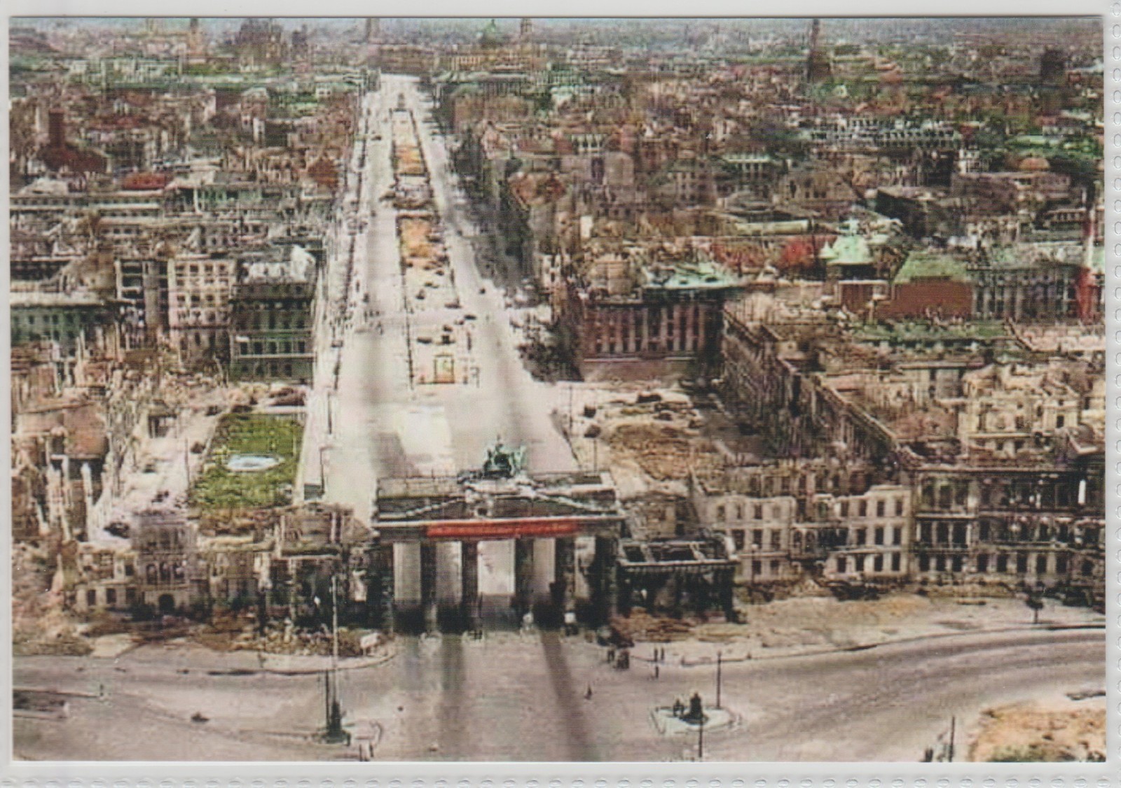 Post War Berlin Brandenburg Gate Re-Print 4x6 #4008