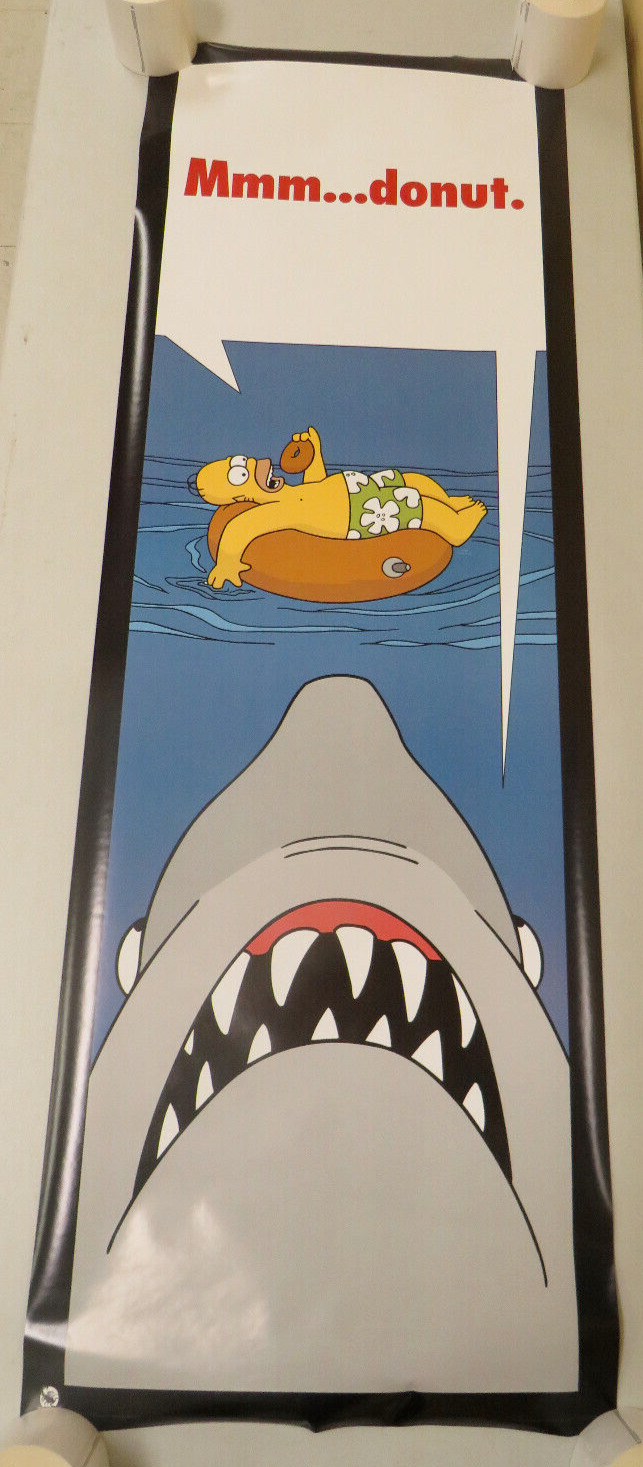 ROLLED 2005 THE SIMPSONS HOMER JAWS MM DONUT DOOR POSTER SCORPIO DP324 P23