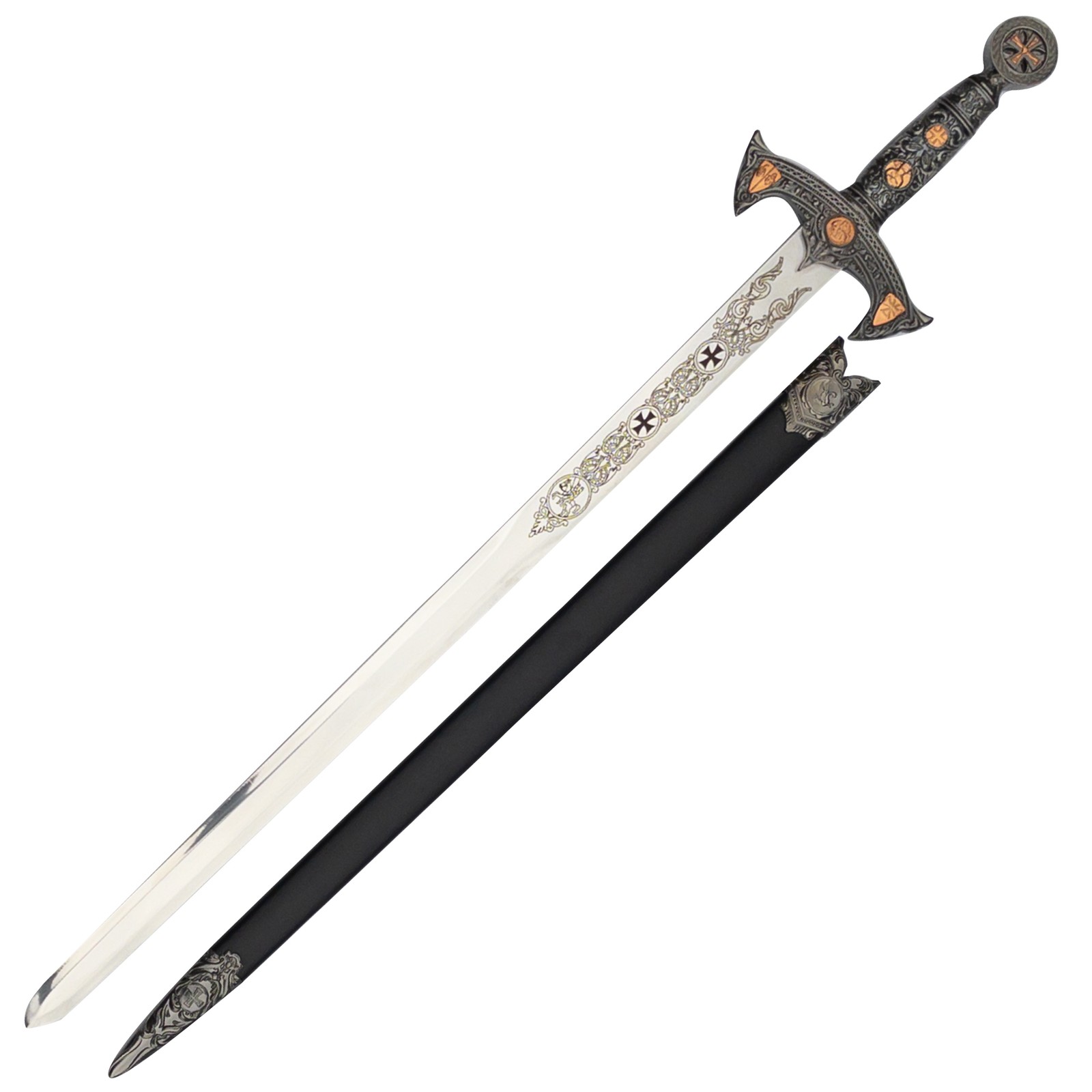 LEGENDAY MEDIEVAL RENAISSANCE CRUSADER KNIGHTS TEMPLAR MEDIEVAL SWORD 29.5