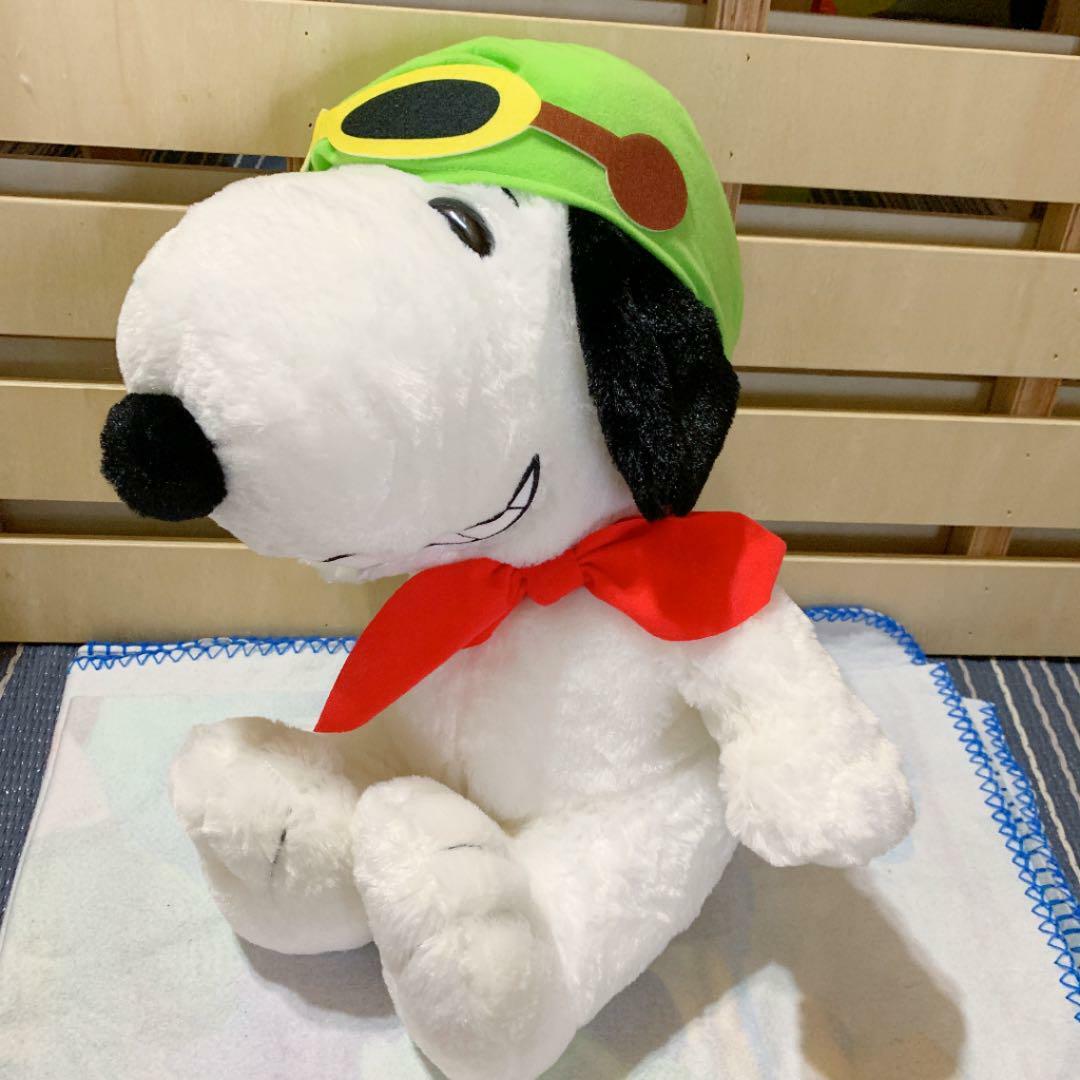 Peanuts Snoopy Flying Ace Smile Giga Jumbo Big Plush Doll 40cm 15.7in Sega Japan