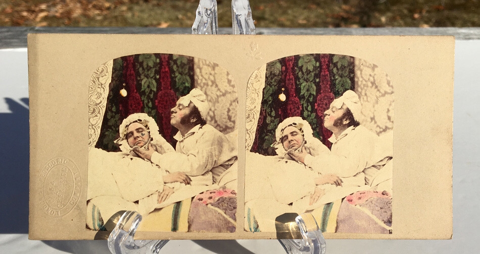 1856/59 STEREOVIEW HAND TINTED 1856/59 STEREOVIEW HAND TINTED