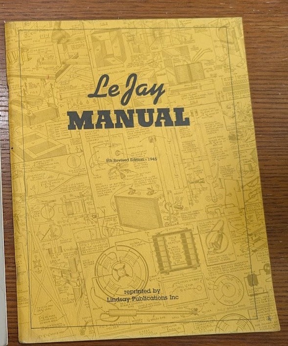 1945 Le Jay Manual for electrical equipment, reprint by Lindsay in 1988