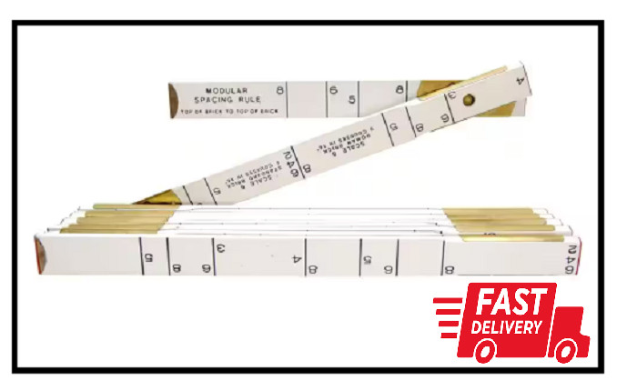 6 Ft. X 5/8 In. Masonry Wood Ruler | Lufkin Modular Folding Rule Spacing Red