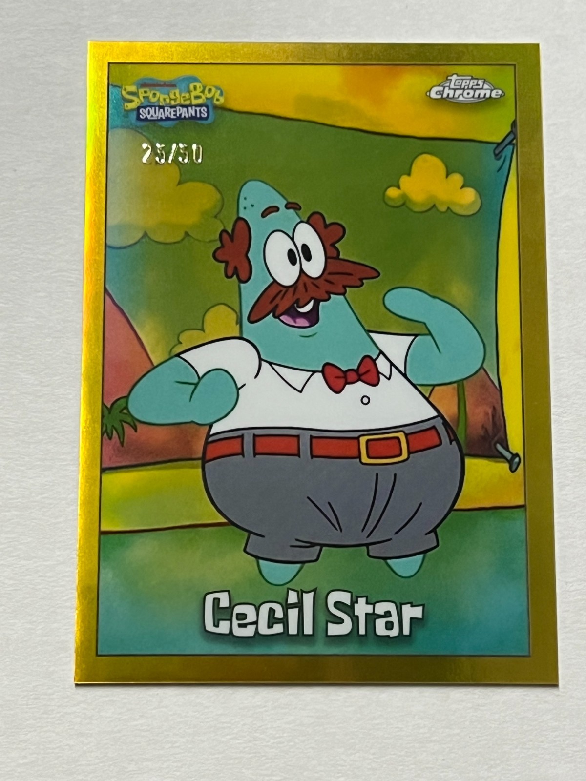 Topps Chrome SpongeBob SquarePants - Cecil Star Gold Refractor 25/50