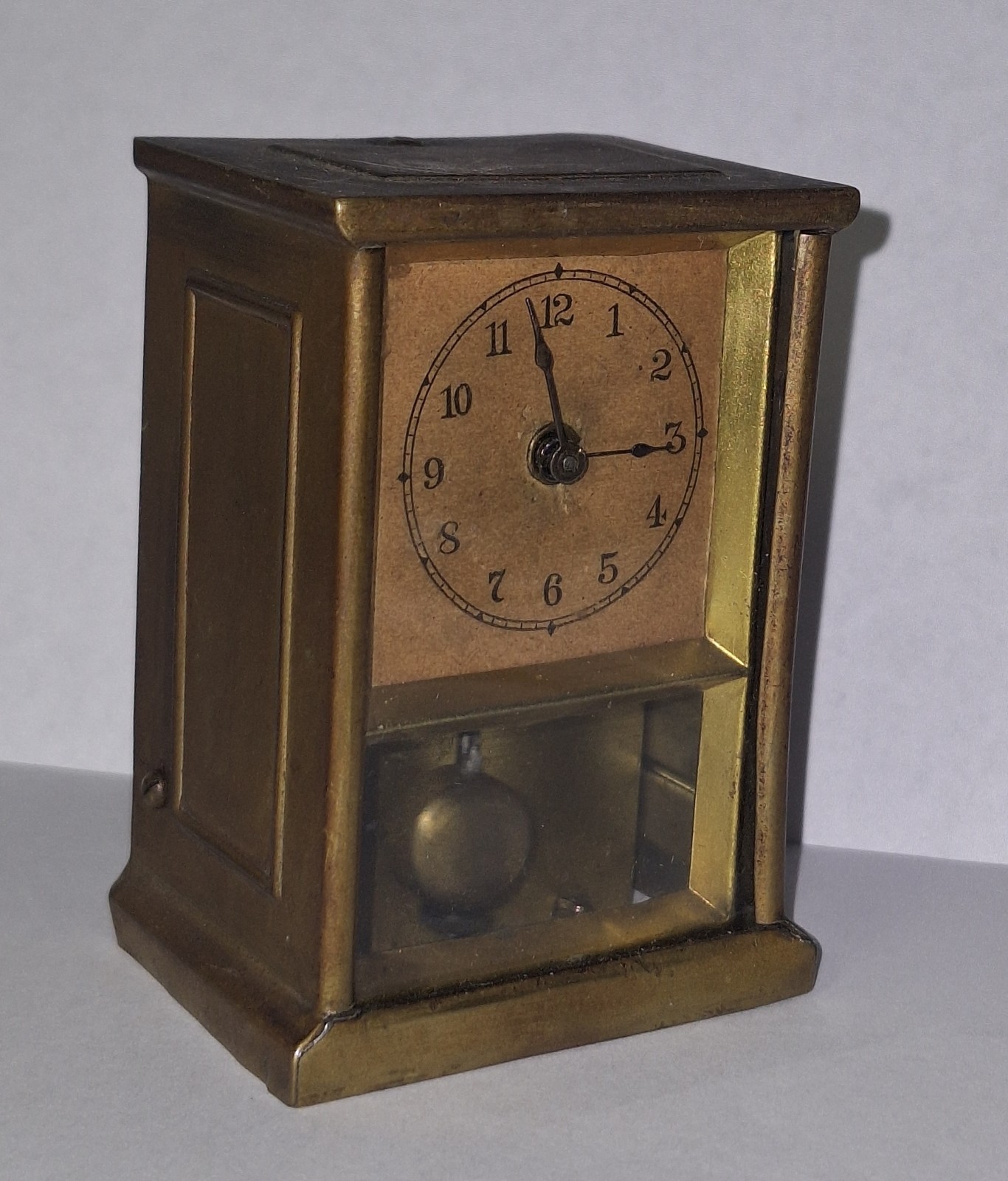 RARE UNUSUAL ANTIQUE EARLY YALE CARRIAGE CLOCK WORKING PENDULETTE CIRCA 1880