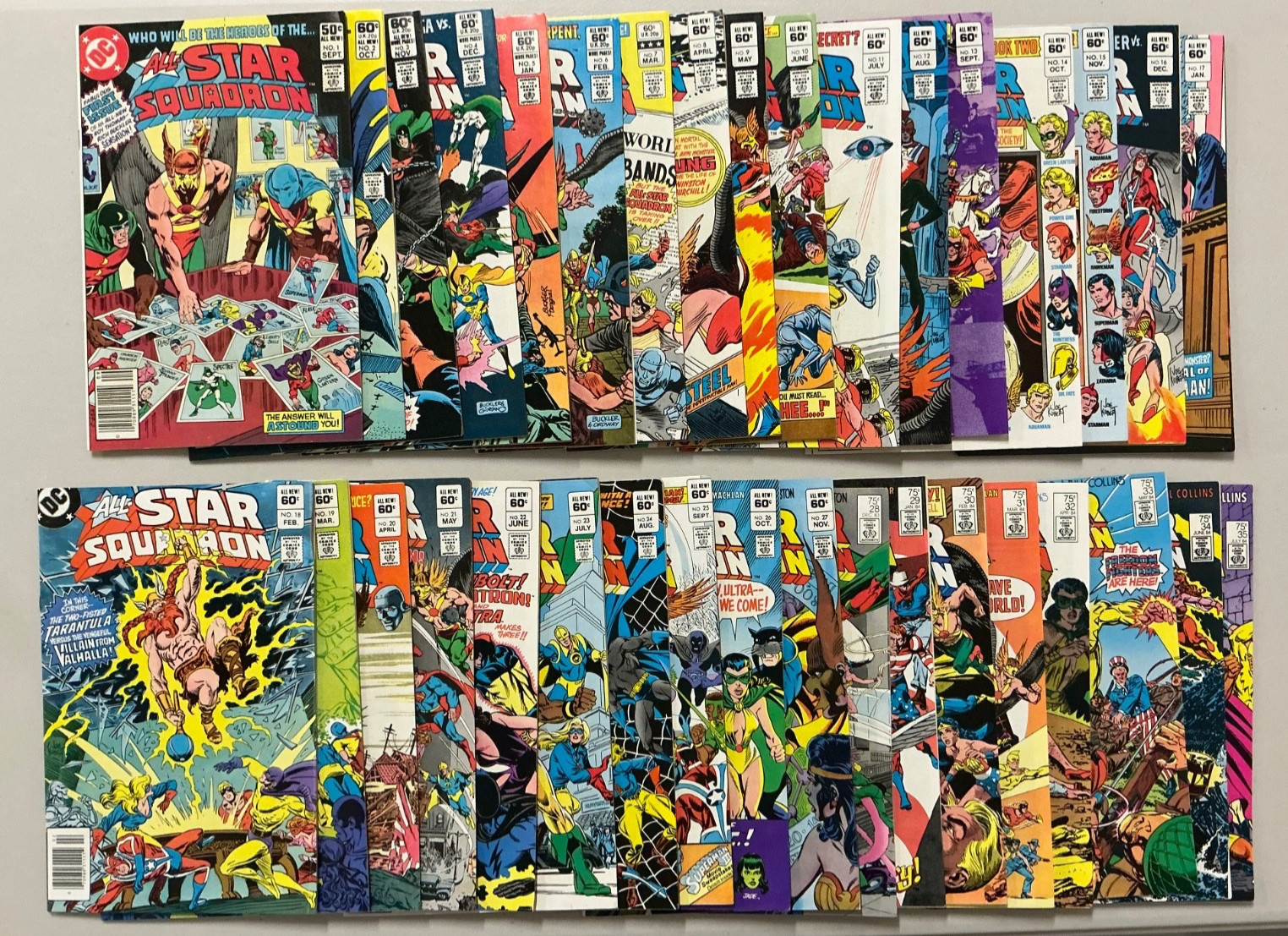 All-Star Squadron comic lot run #1-35 1981 DC Comics (1306) All-Star Squadron comic lot run #1-35 1981 DC Comics (1306)