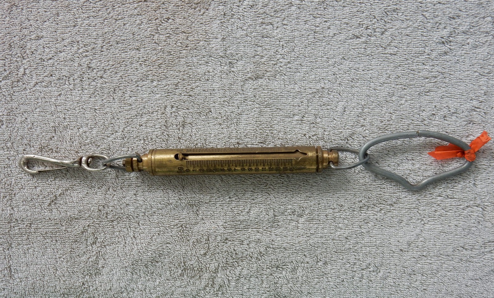 Vtg  K&E/Chatillon Tension Handle for Surveying_Brass_0 - 30 lbs_Graduated Scale