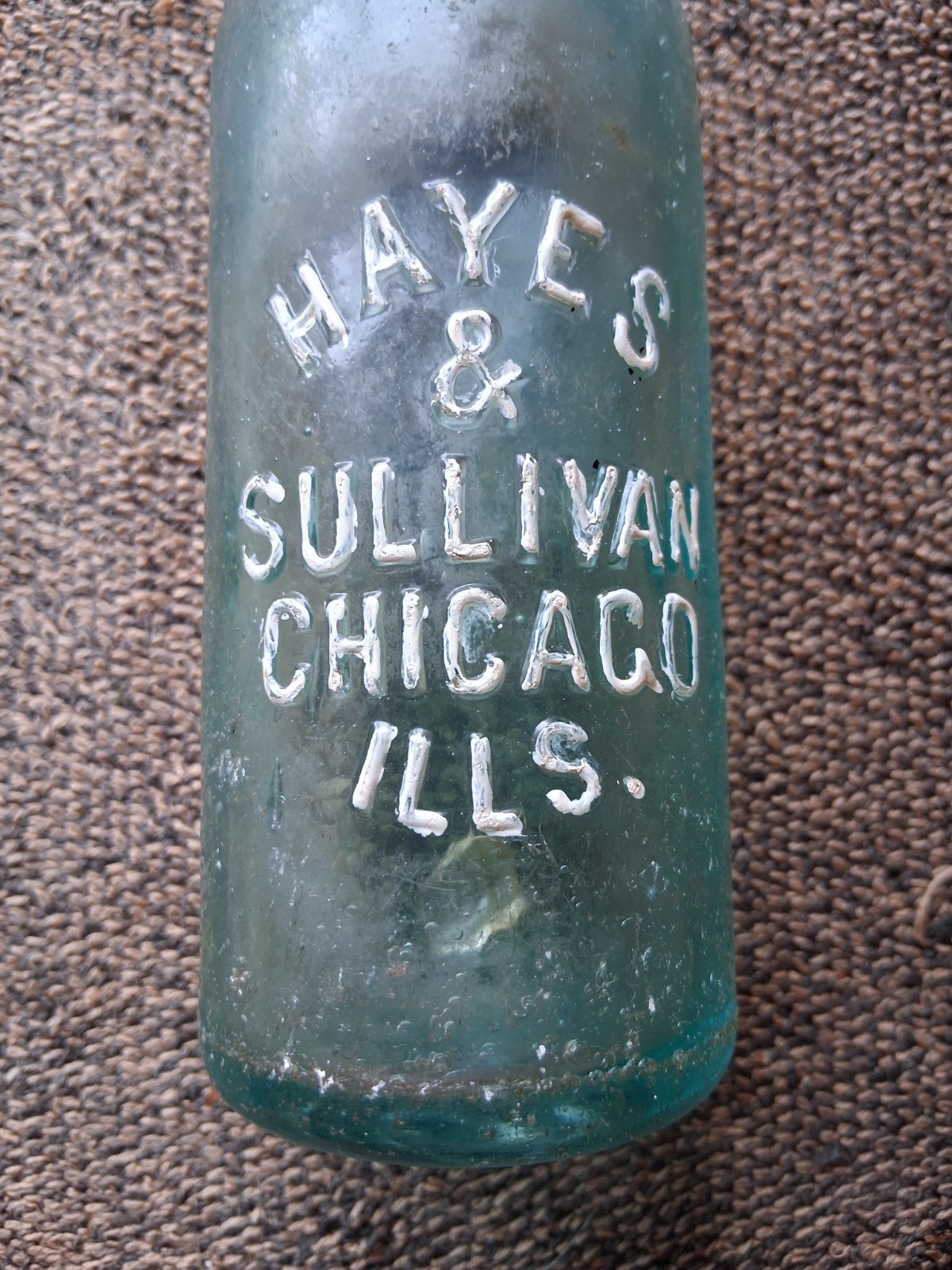Vintage Hayes & Sullivan Hutchinson Soda Bottle Chicago Il
