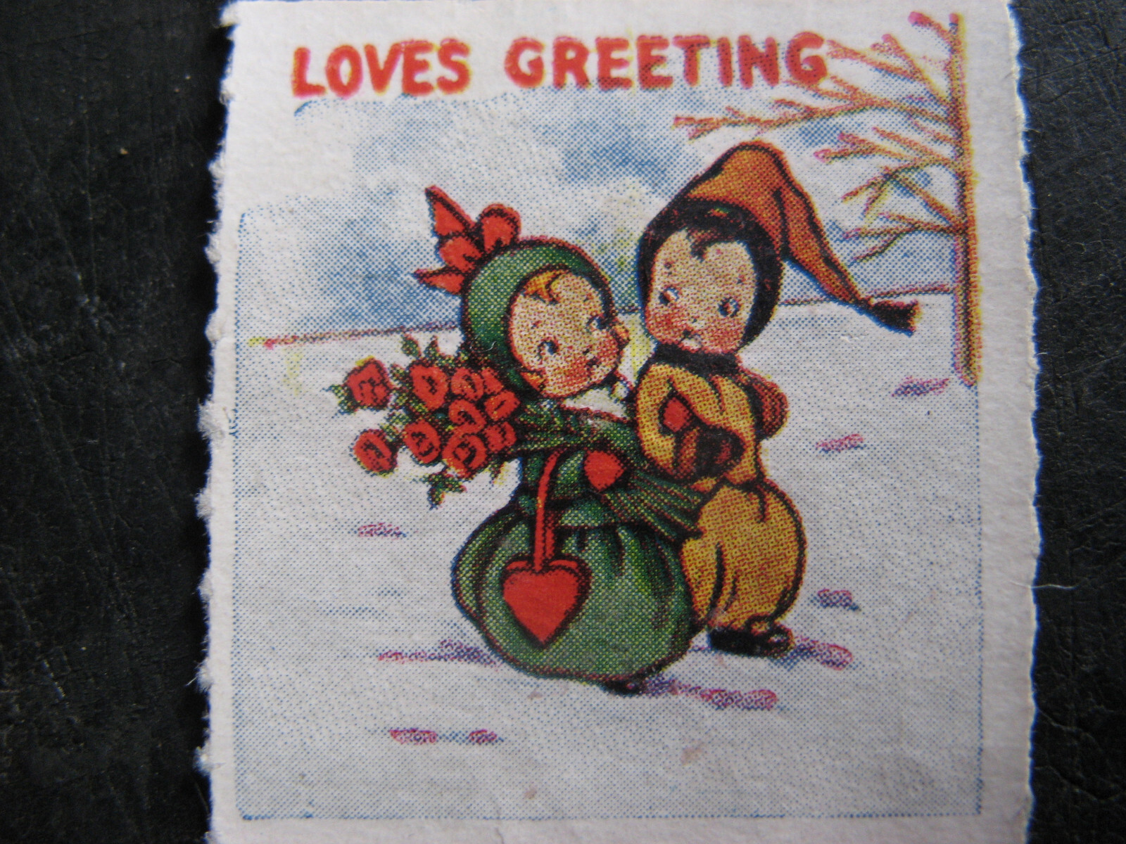 c1918 GRACE DRAYTON 'Cinderella' Stamp VALENTINES DAY 'LOVES GREETING' OLD RARE