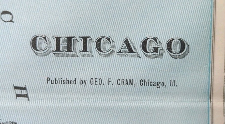 Vintage 1902 CHICAGO ILLINOIS Map 14\