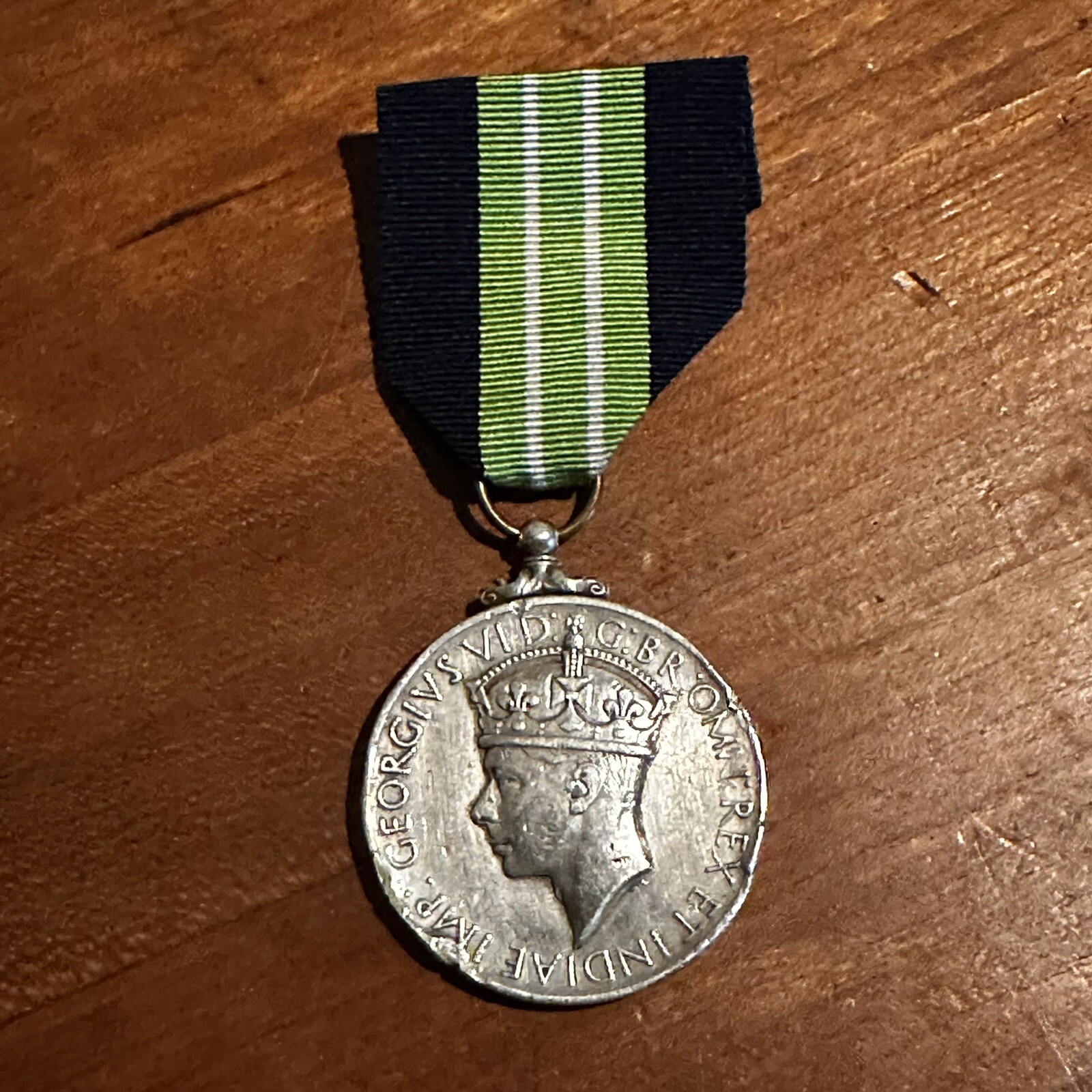 Named 1935 British Sterling Colonial Police Medal Pre WWII